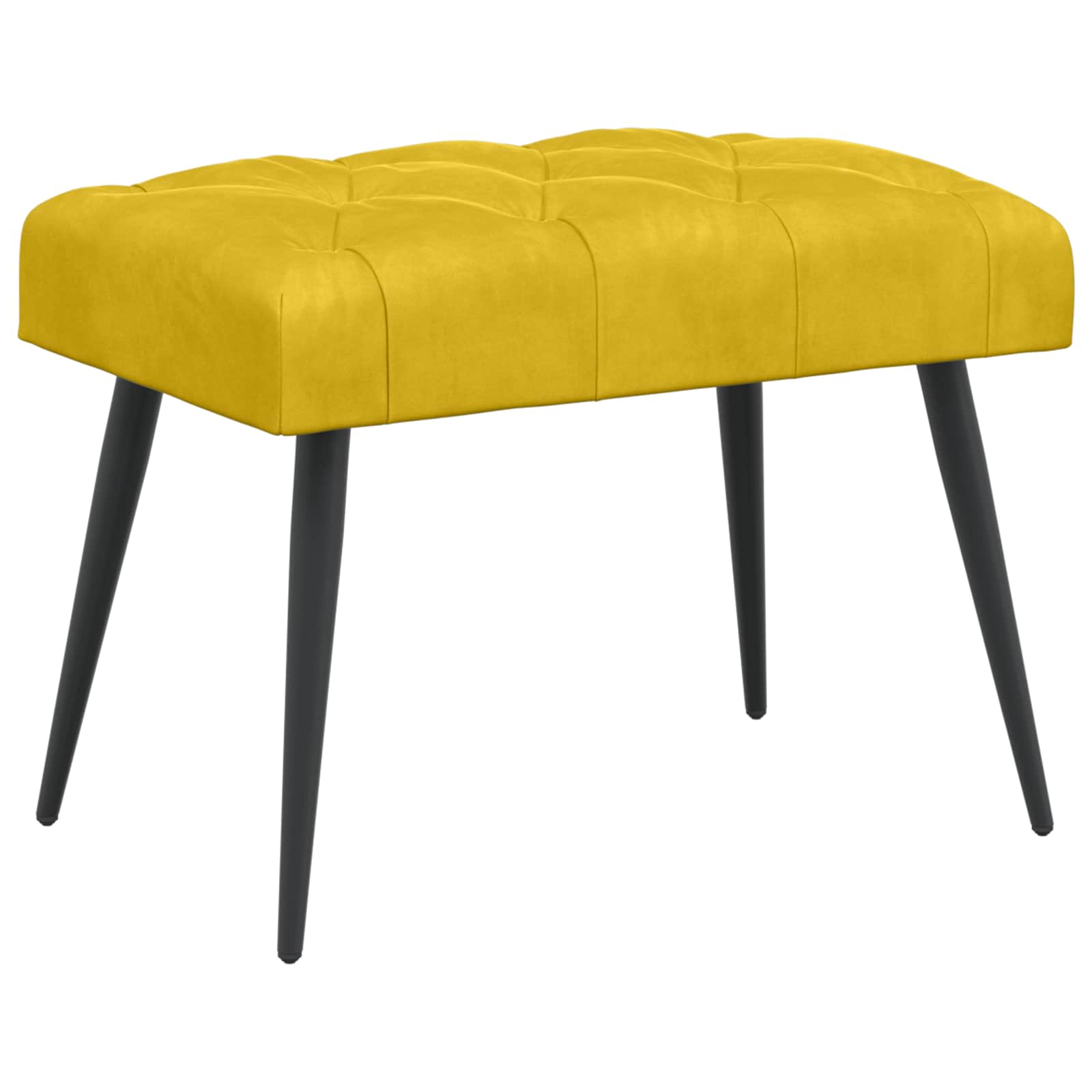 vidaXL Bank met knoopverstelling Lichtgrijs 60 x 40 x 45 cm Fluweel