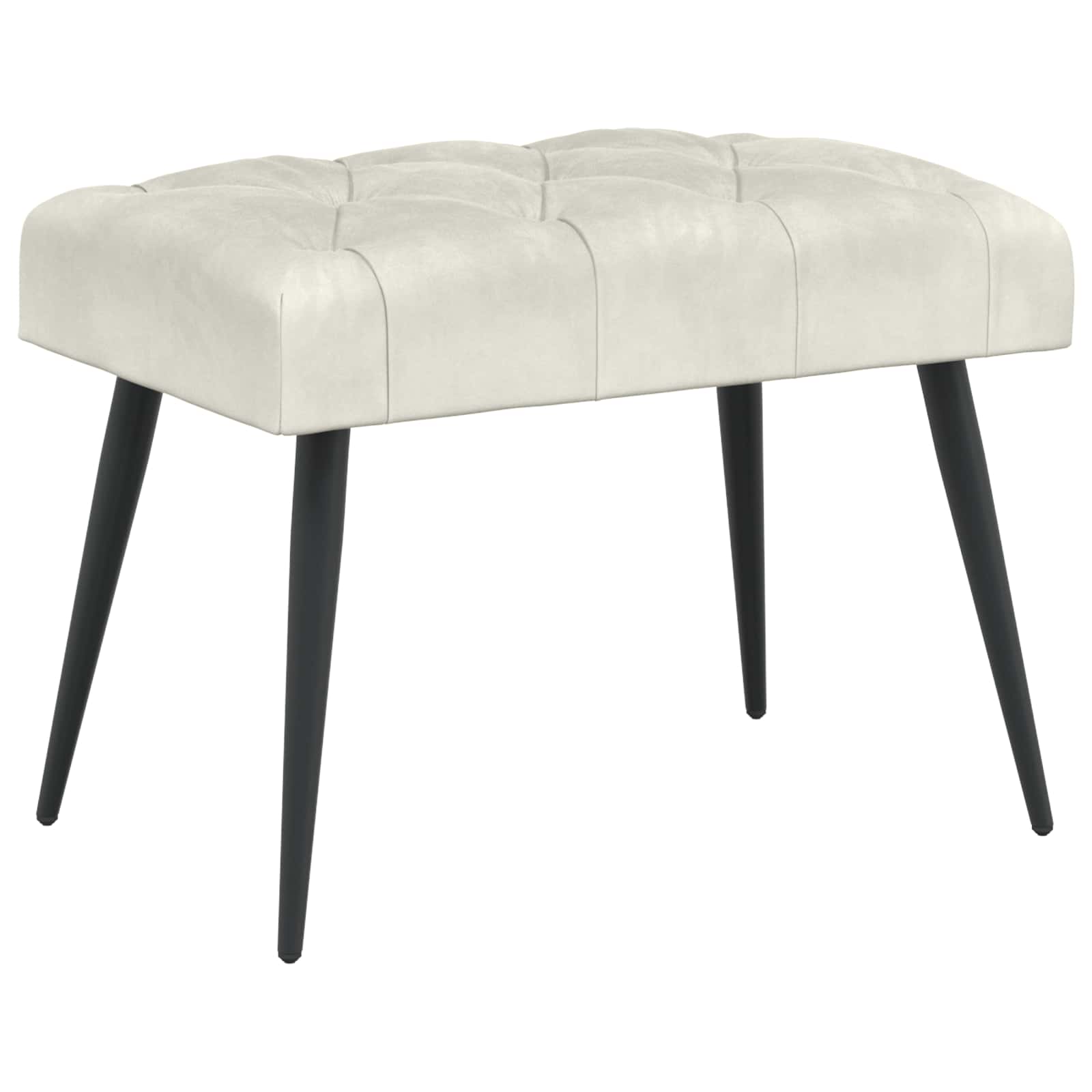 vidaXL Bank met knoopverstelling Lichtgrijs 60 x 40 x 45 cm Fluweel