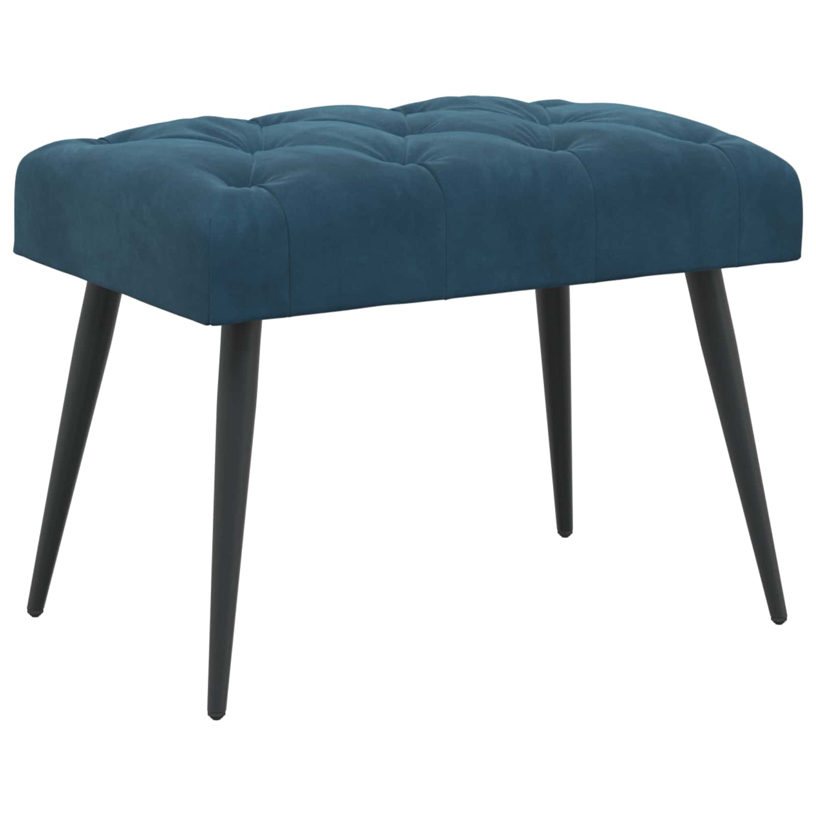 vidaXL Bank met knoopverstelling Lichtgrijs 60 x 40 x 45 cm Fluweel