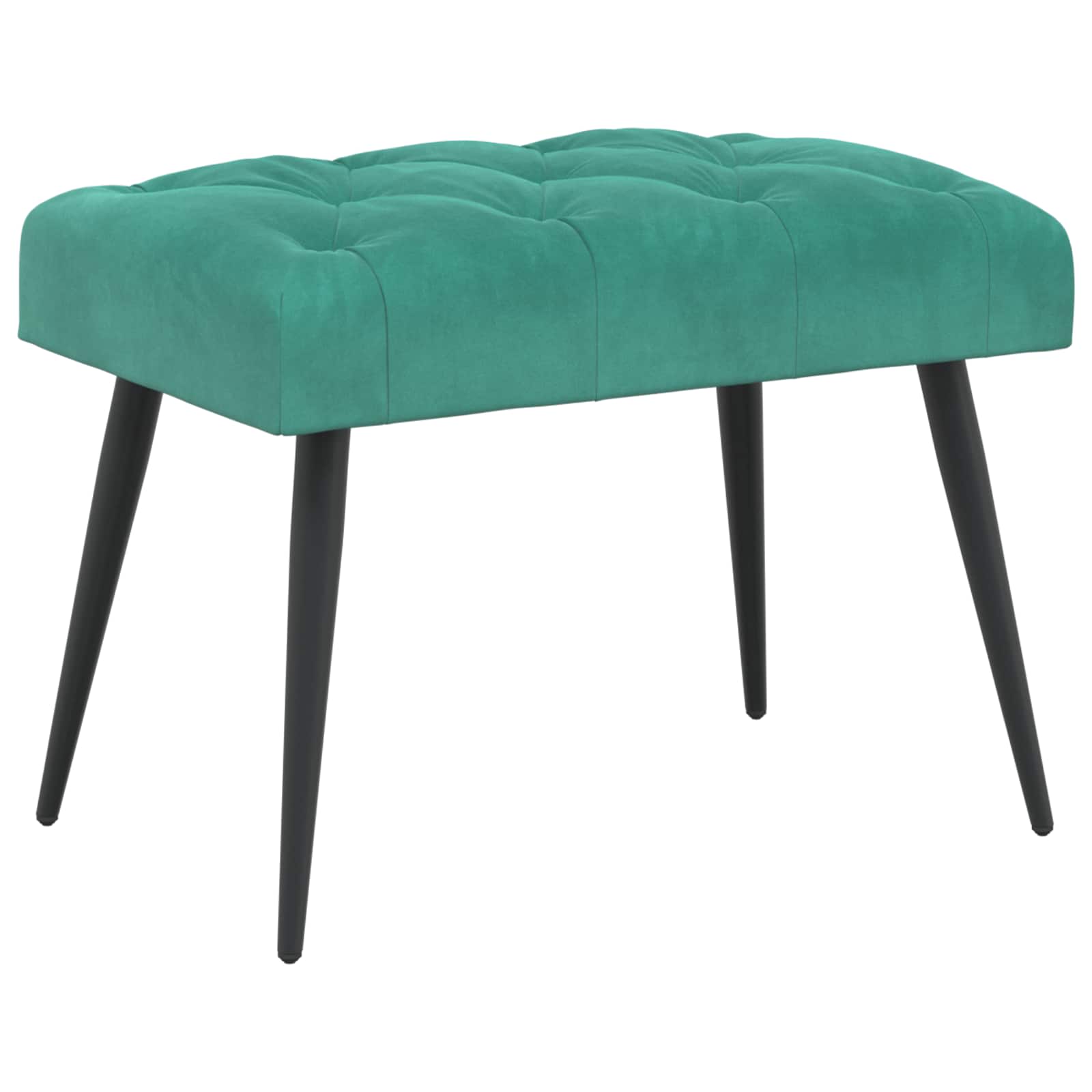 vidaXL Bank met knoopverstelling Lichtgrijs 60 x 40 x 45 cm Fluweel