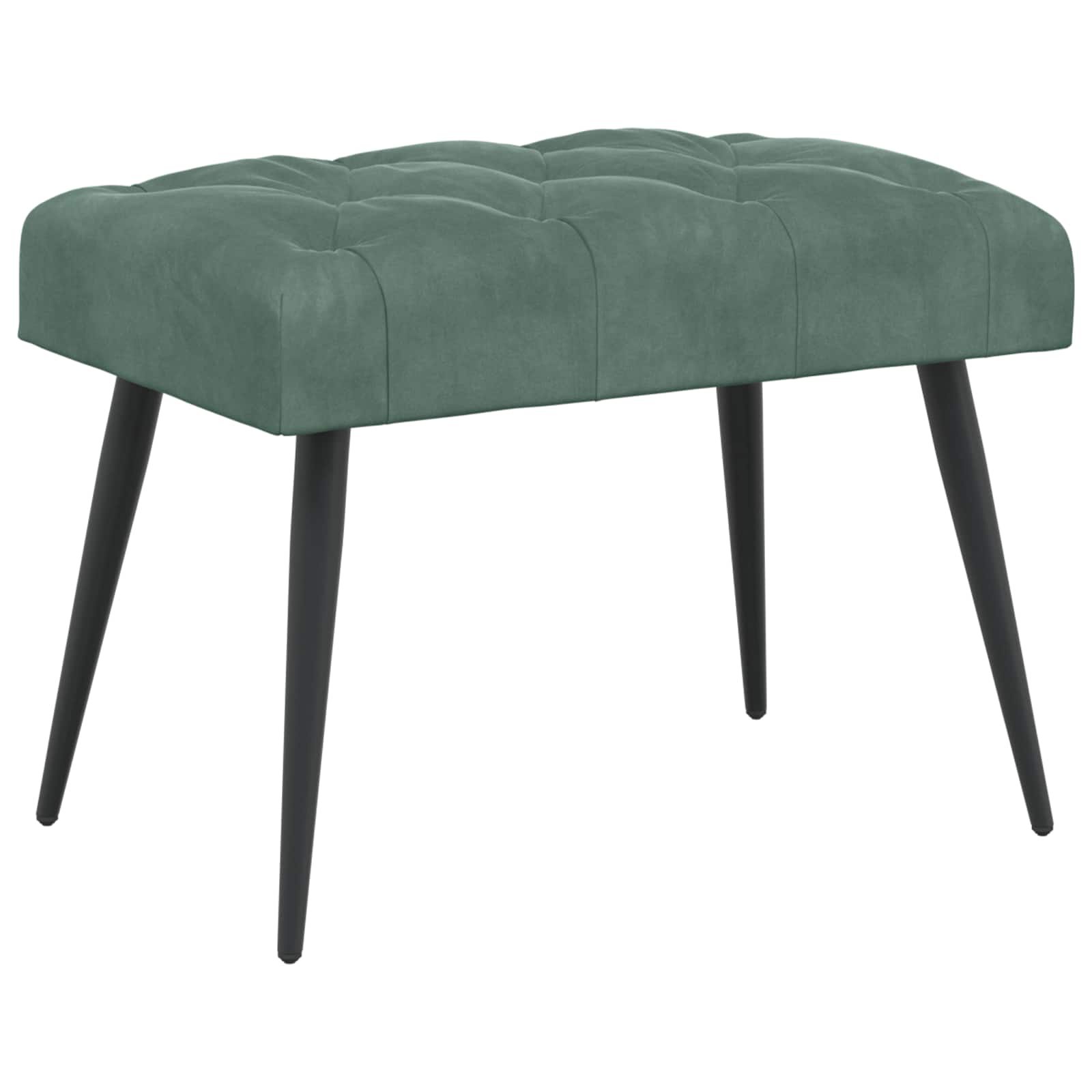 vidaXL Bank met knoopverstelling Lichtgrijs 60 x 40 x 45 cm Fluweel