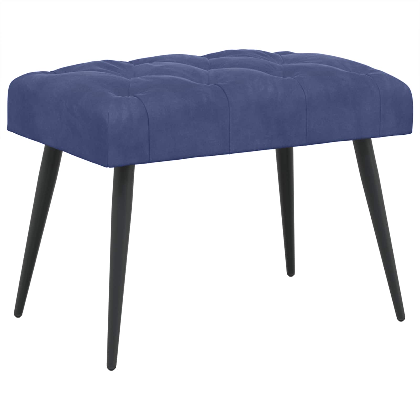 vidaXL Bank met knoopverstelling Lichtgrijs 60 x 40 x 45 cm Fluweel