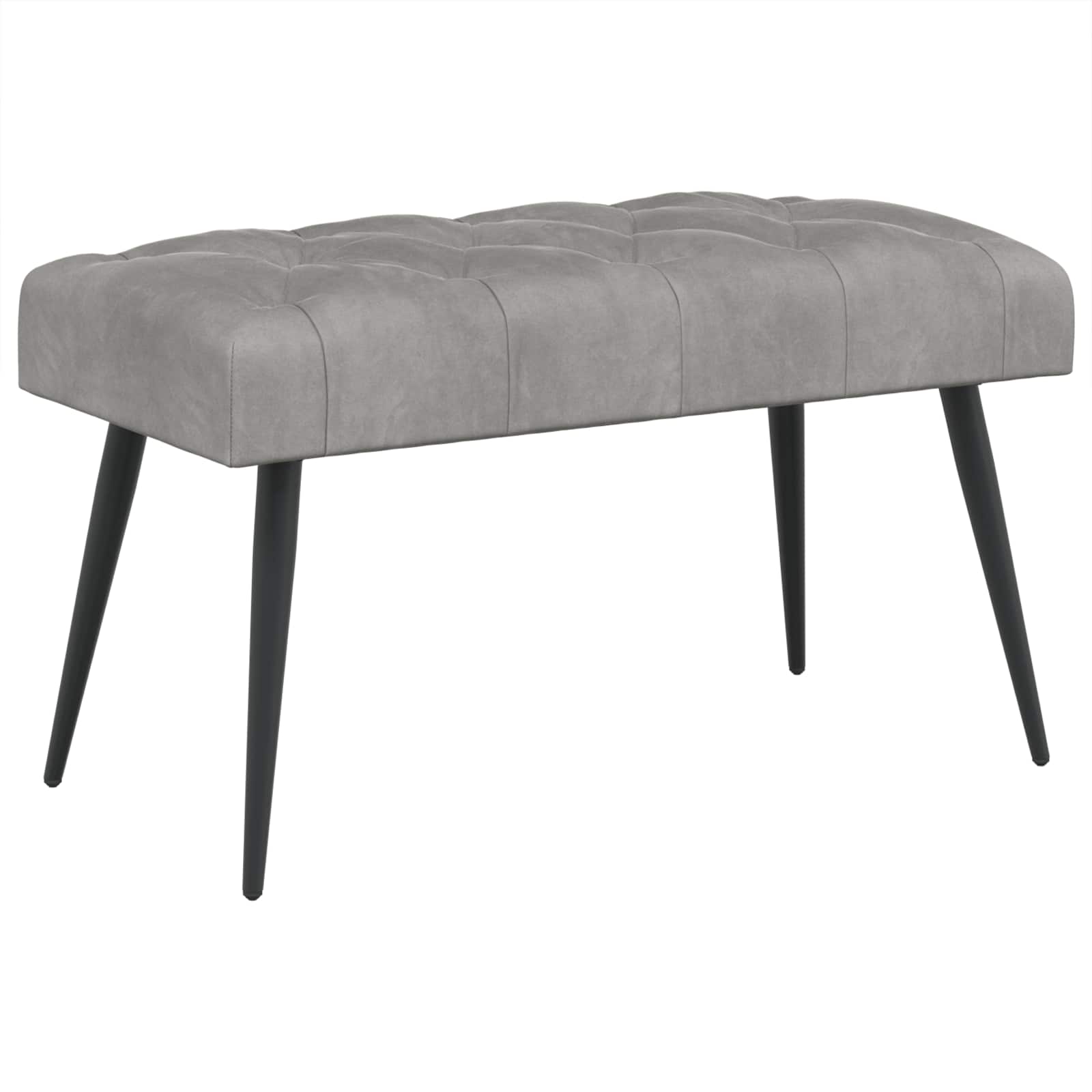 vidaXL Bank met knoopverstelling Lichtgrijs 60 x 40 x 45 cm Fluweel