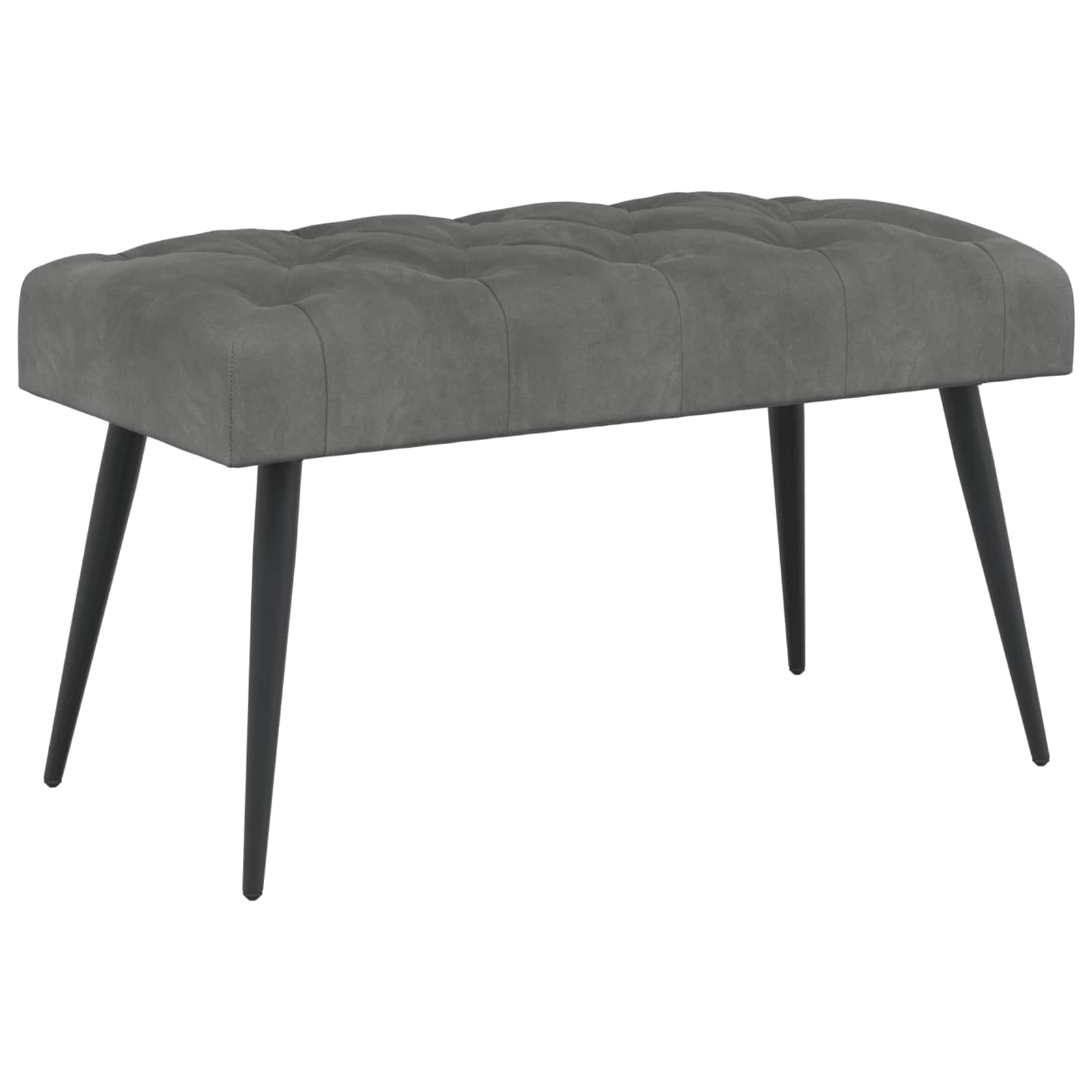 vidaXL Bank met knoopverstelling Lichtgrijs 60 x 40 x 45 cm Fluweel