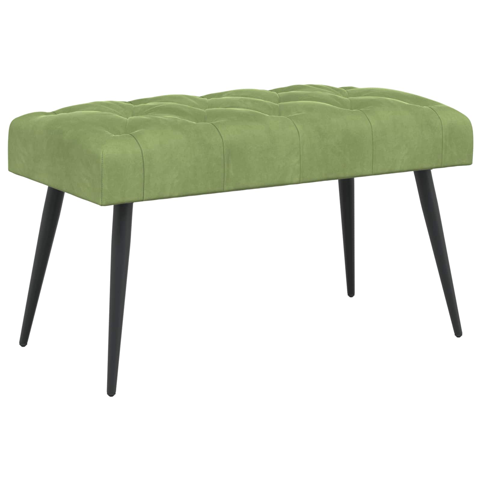 vidaXL Bank met knoopverstelling Lichtgrijs 60 x 40 x 45 cm Fluweel