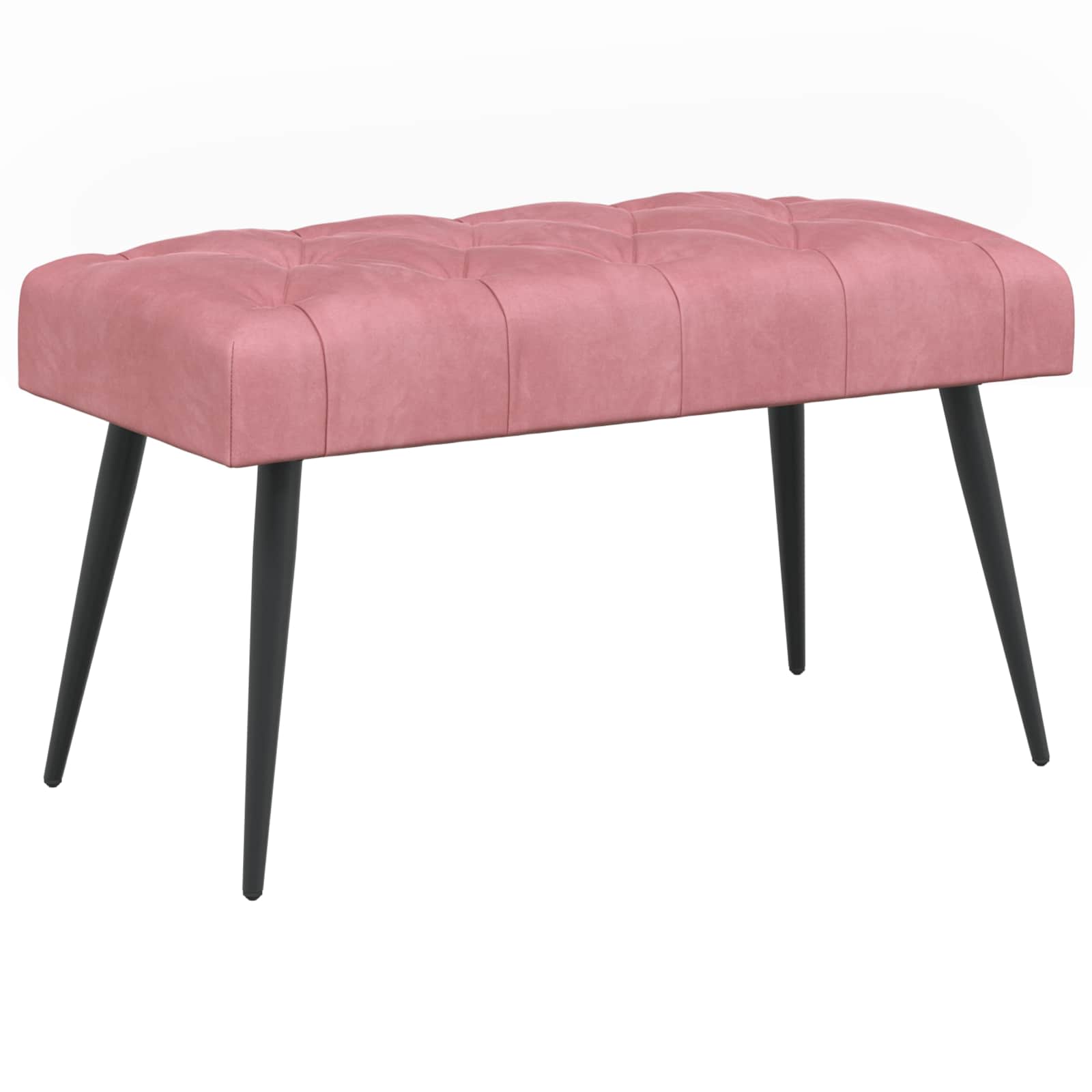 vidaXL Bank met knoopverstelling Lichtgrijs 60 x 40 x 45 cm Fluweel