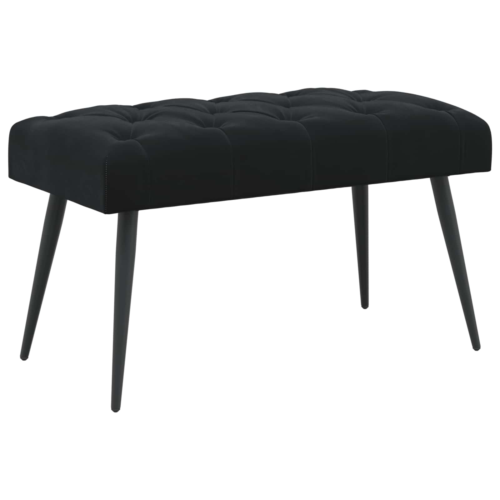 vidaXL Bank met knoopverstelling Lichtgrijs 60 x 40 x 45 cm Fluweel
