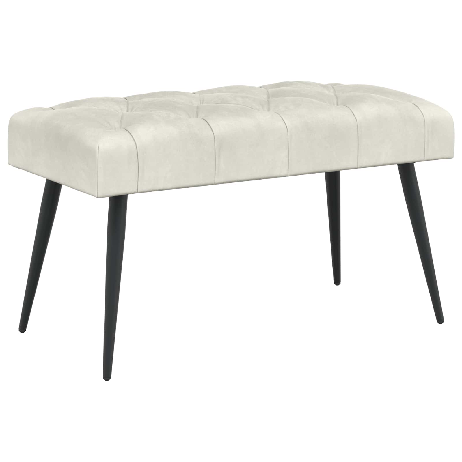 vidaXL Bank met knoopverstelling Lichtgrijs 60 x 40 x 45 cm Fluweel