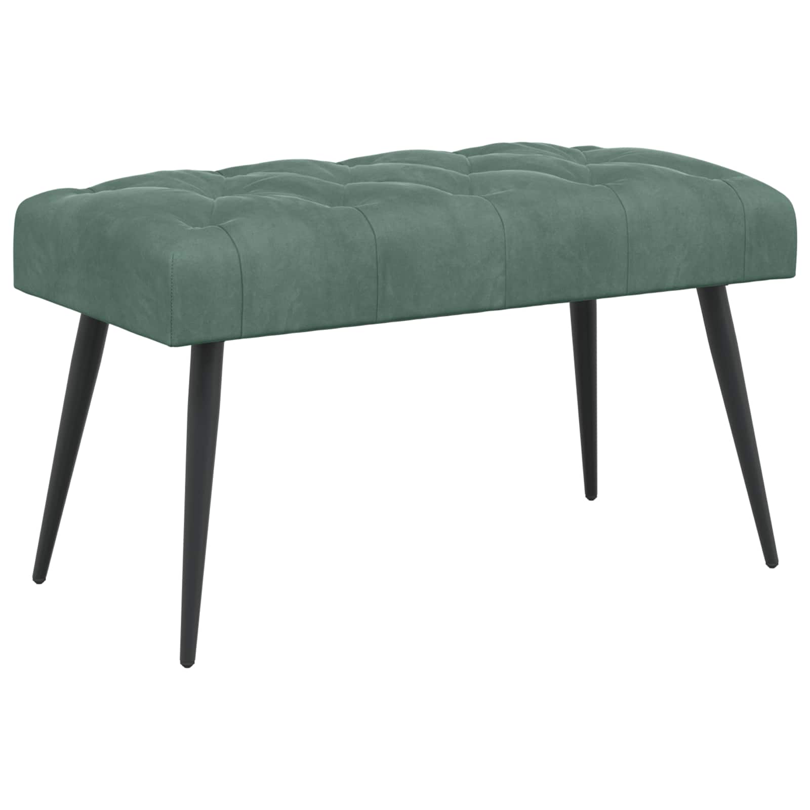 vidaXL Bank met knoopverstelling Lichtgrijs 60 x 40 x 45 cm Fluweel