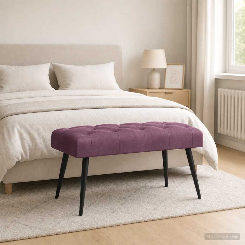 vidaXL Bank met knoopverstelling Lichtgrijs 60 x 40 x 45 cm Fluweel