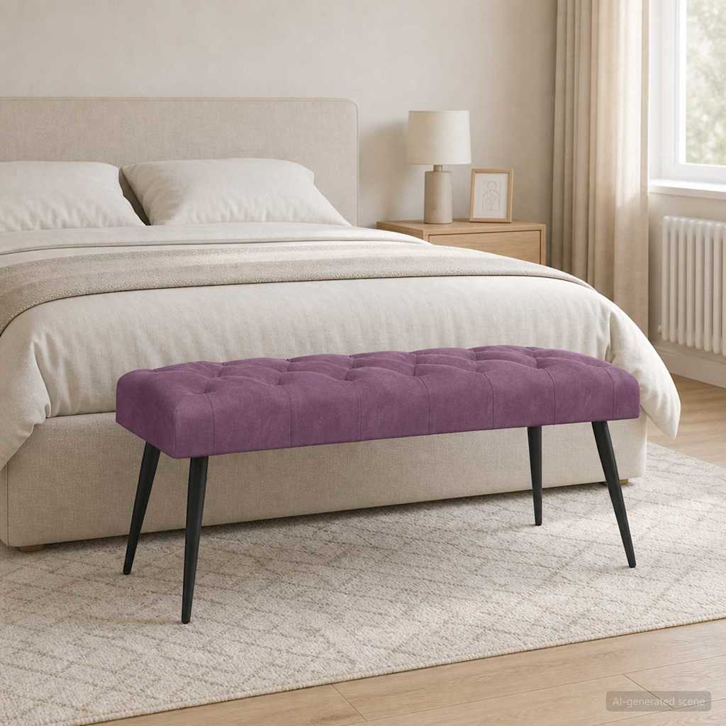 vidaXL Bank met knoopverstelling Lichtgrijs 60 x 40 x 45 cm Fluweel