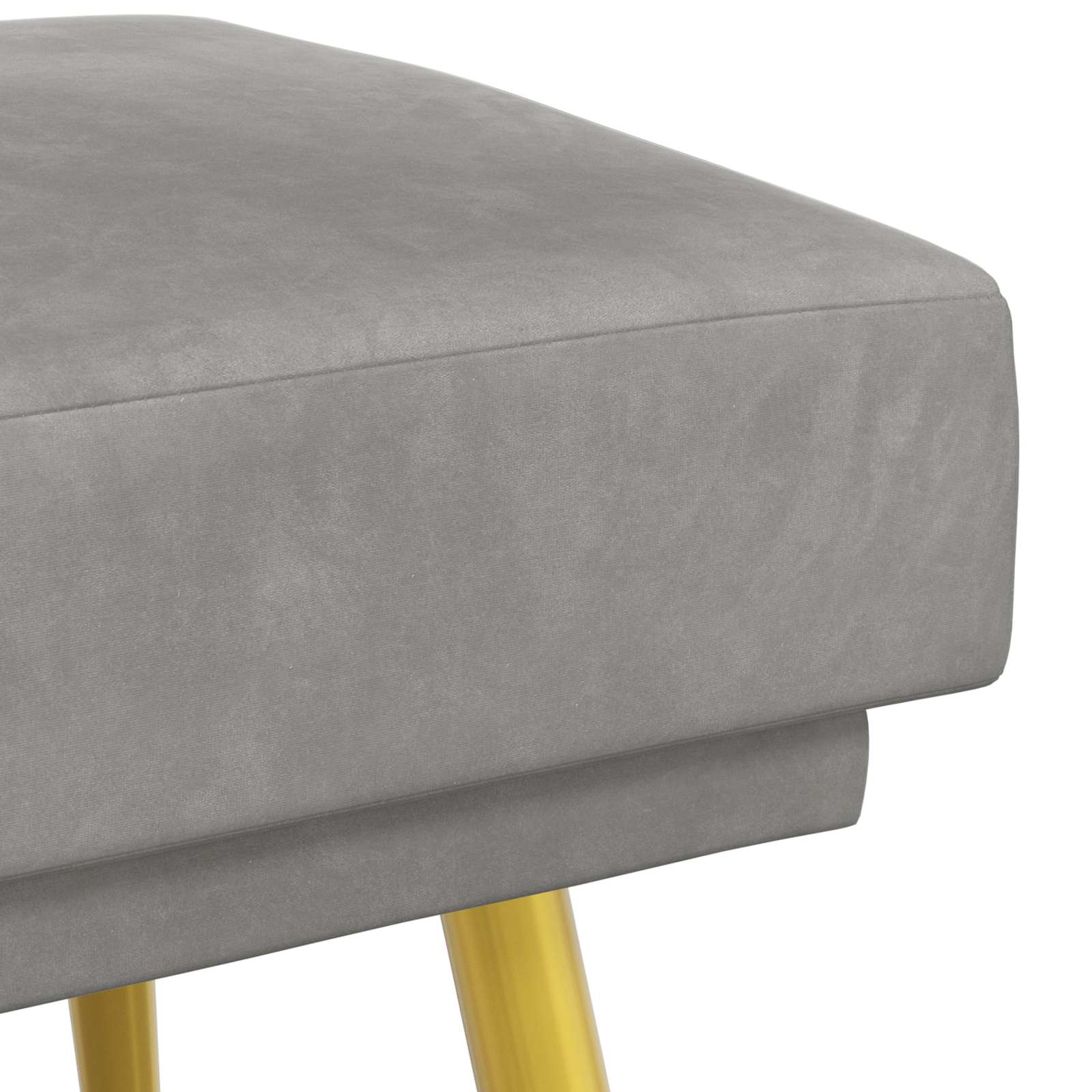 vidaXL Dubbel Laagige Bank Lichtgrijs 120 x 45 x 46 cm Fluweel