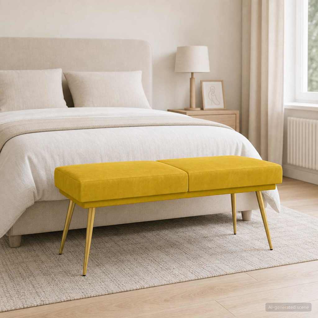 vidaXL Dubbel Laagige Bank Lichtgrijs 120 x 45 x 46 cm Fluweel