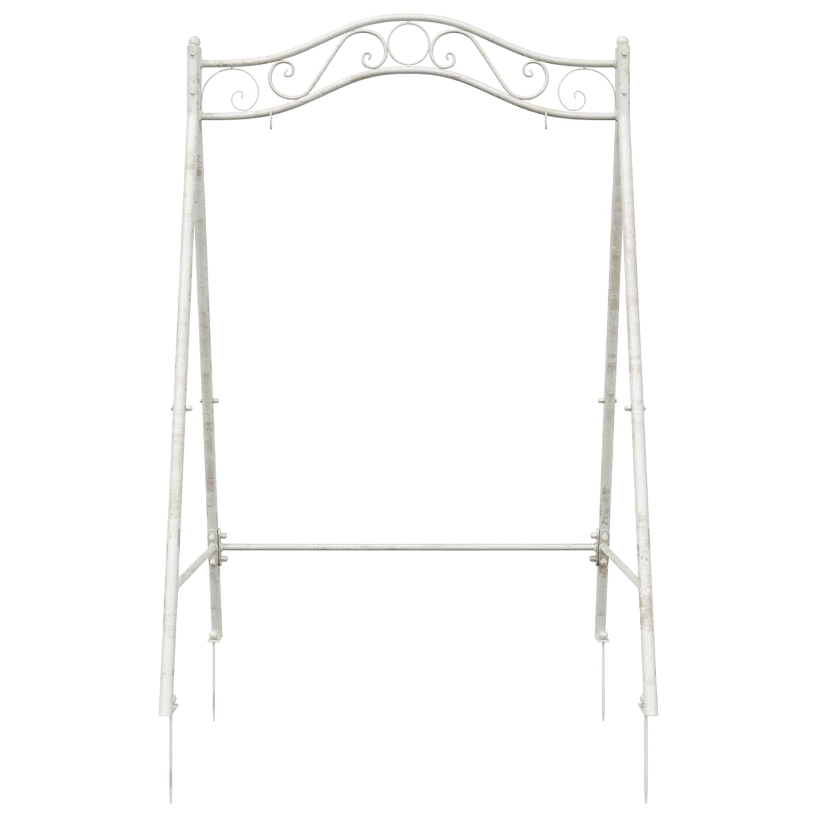 vidaXL Swing Frame Antiek wit 113 x 121,5 x 168 cm Staal