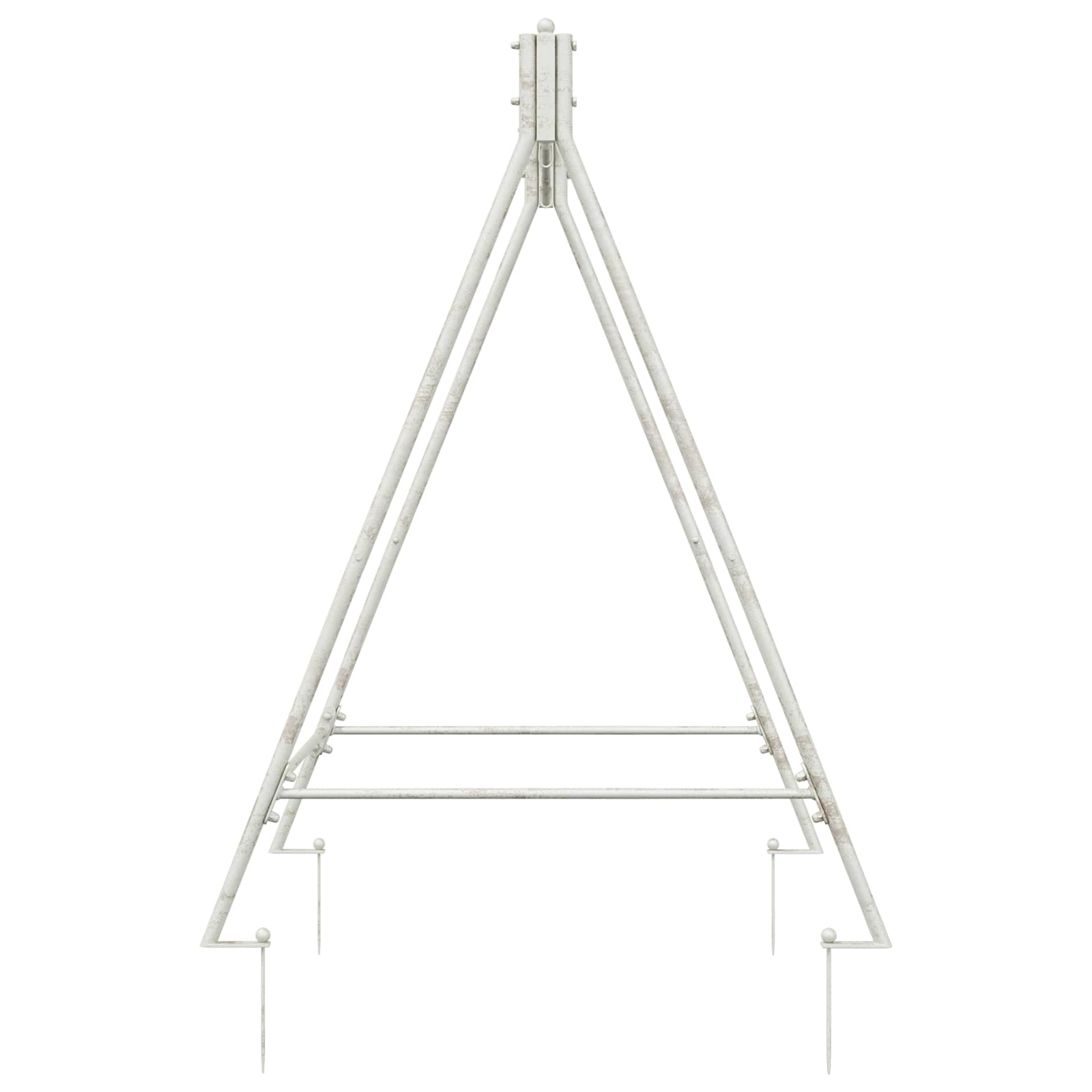 vidaXL Swing Frame Antiek wit 113 x 121,5 x 168 cm Staal