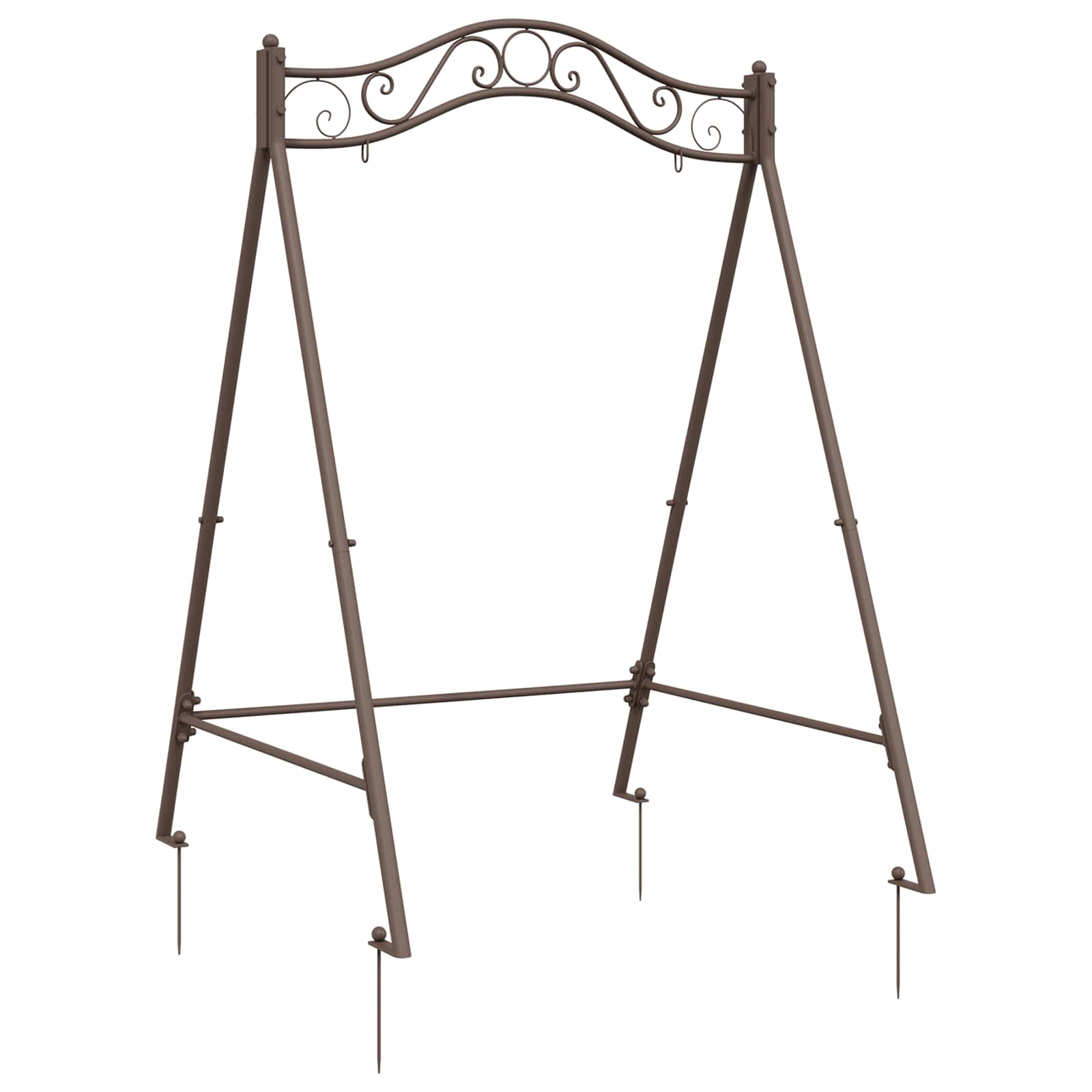 vidaXL Swing Frame Antiek wit 113 x 121,5 x 168 cm Staal