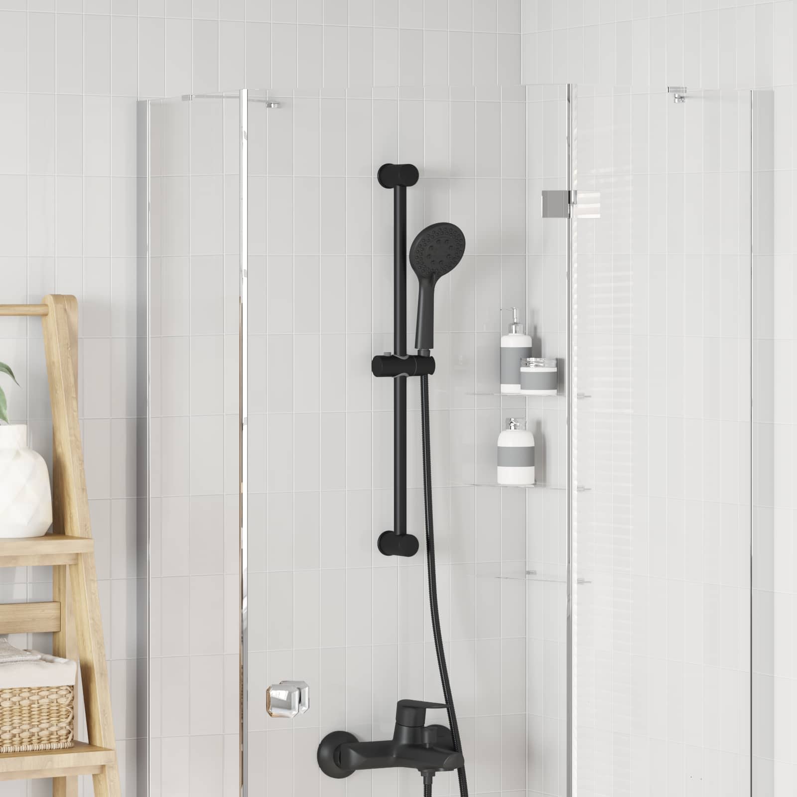 vidaXL Douchkop Houder Chroom 71 cm Roestvrij staal