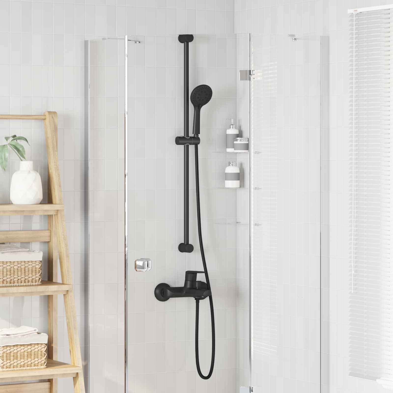 vidaXL Doucheset Chroom 150 cm Roestvrij staal