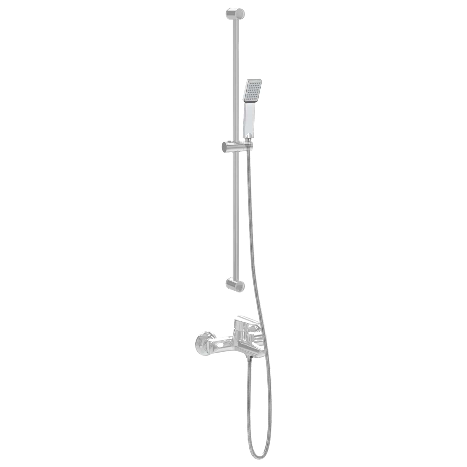 vidaXL Doucheset Chroom 150 cm Roestvrij staal