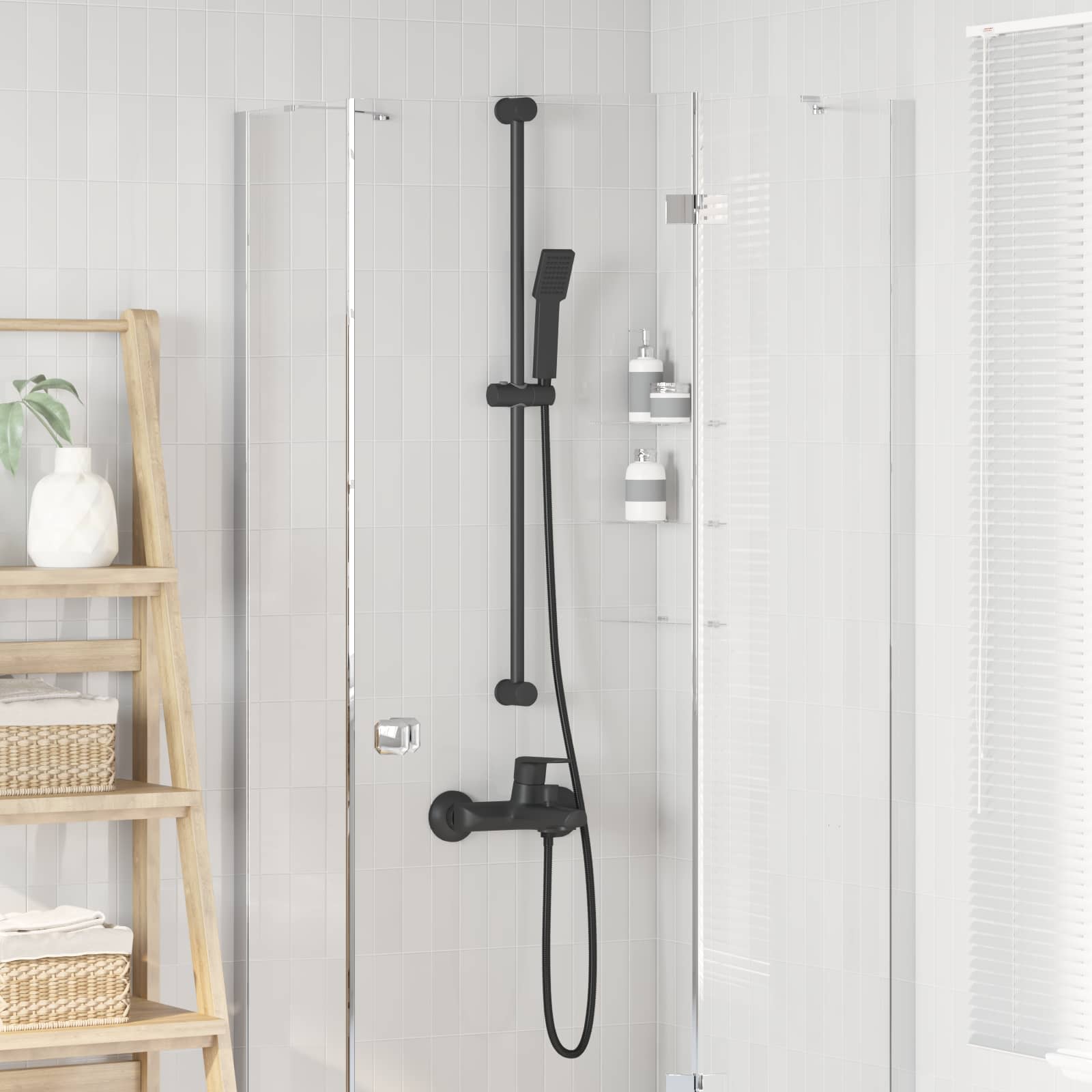 vidaXL Doucheset Chroom 150 cm Roestvrij staal