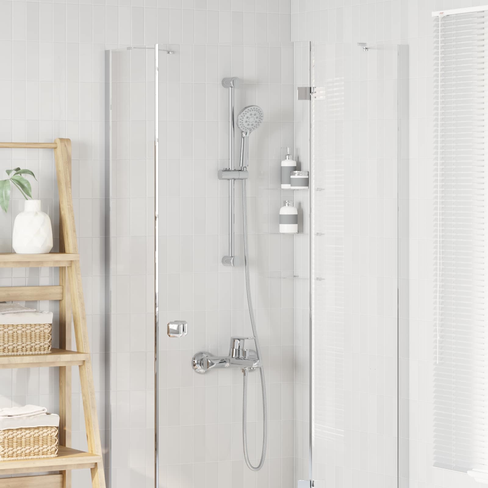 vidaXL Douchesysteem set Chroom 70 cm Roestvrij staal