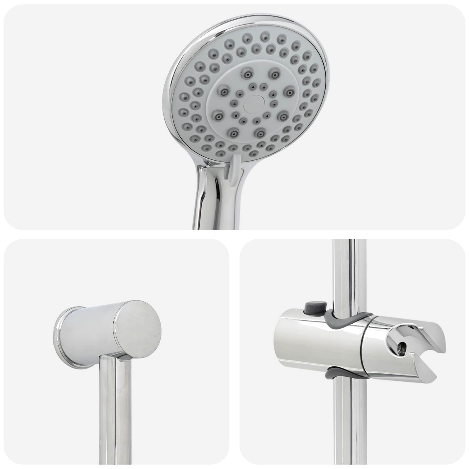 vidaXL Douchesysteem set Chroom 70 cm Roestvrij staal