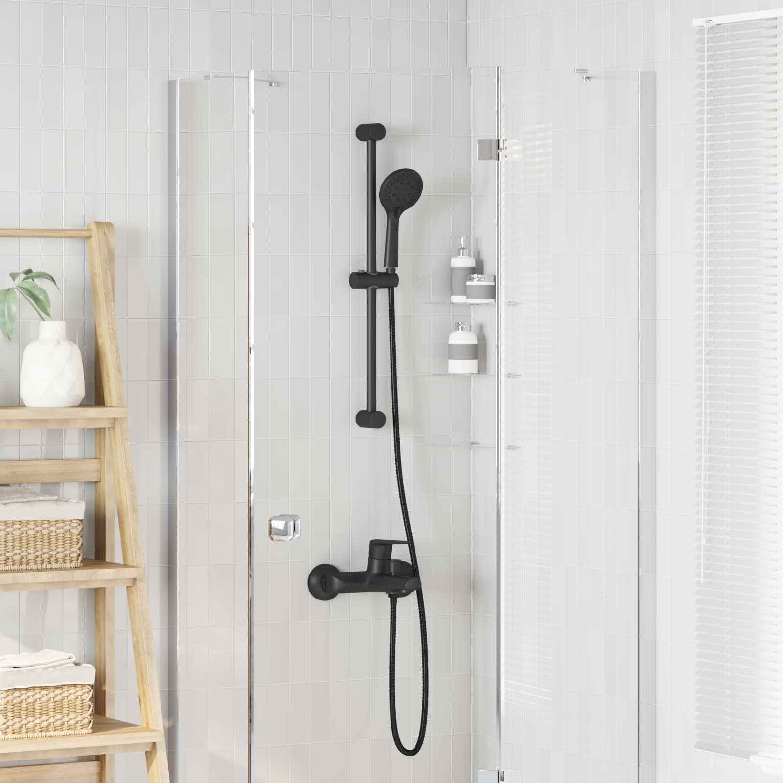 vidaXL Douchesysteem set Chroom 70 cm Roestvrij staal