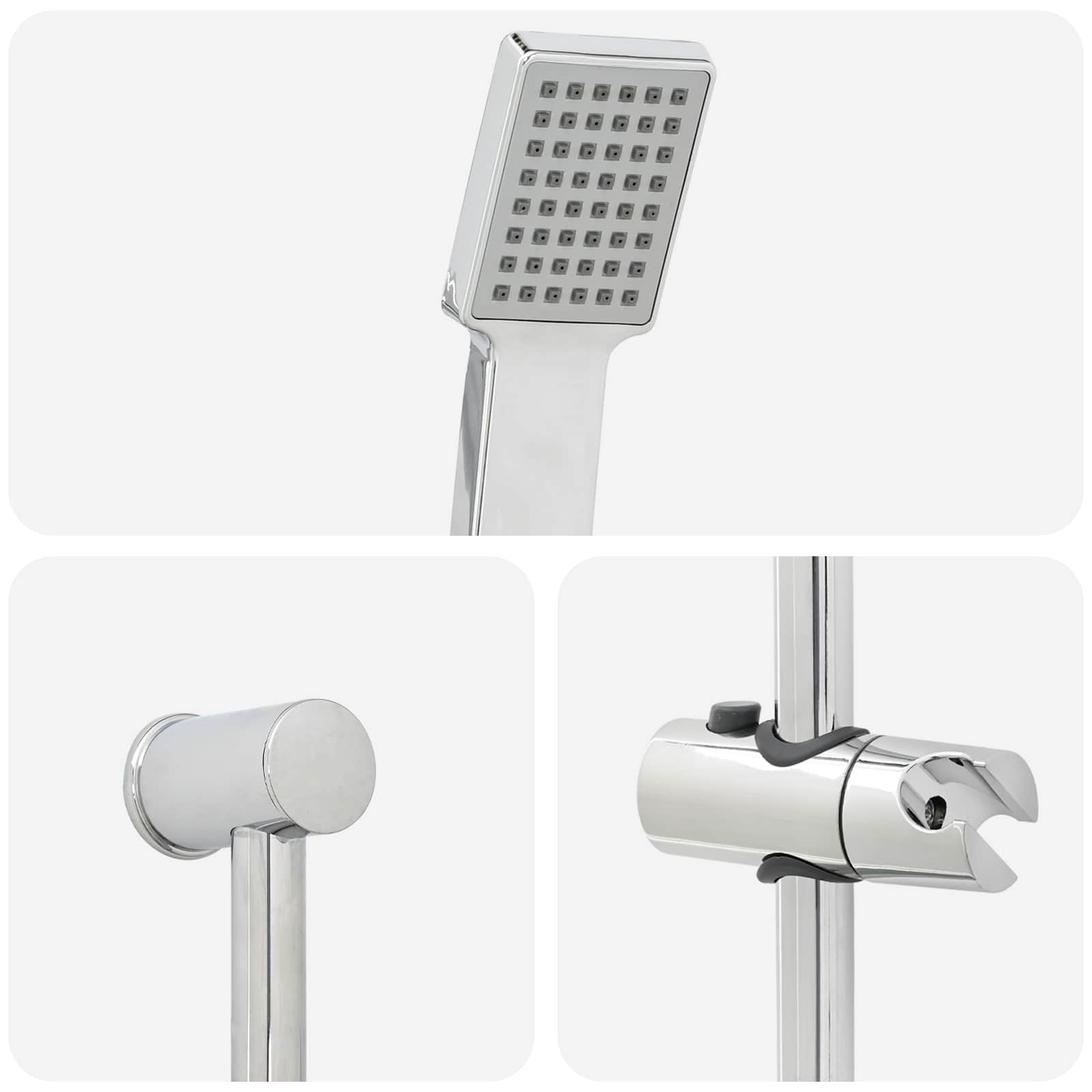 vidaXL Douchesysteem set Chroom 70 cm Roestvrij staal
