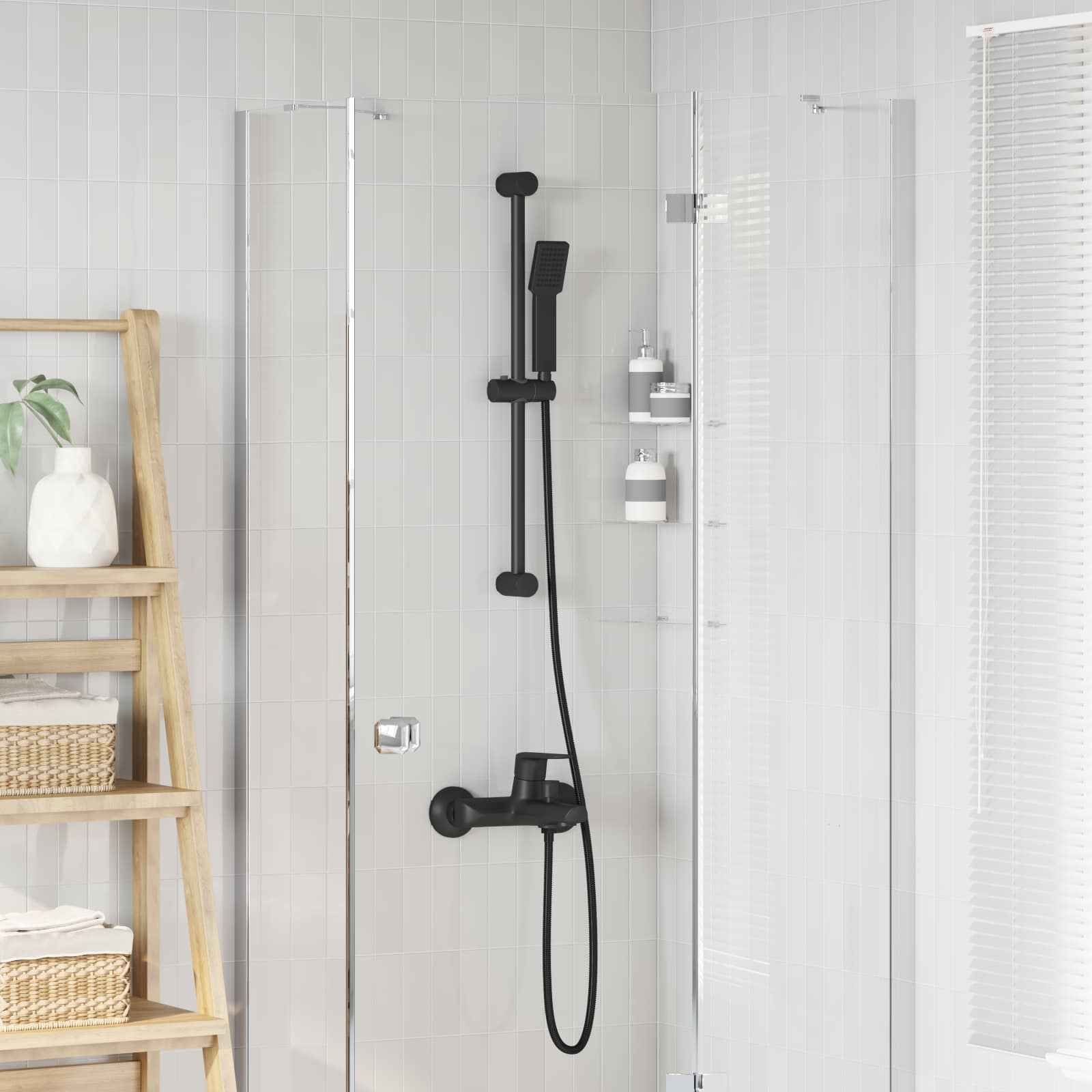 vidaXL Douchesysteem set Chroom 70 cm Roestvrij staal