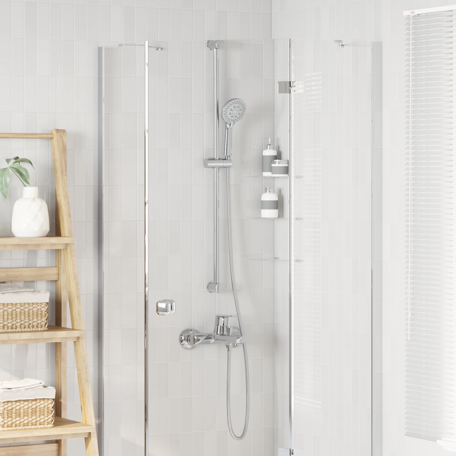 vidaXL Douchesysteem set Chroom 70 cm Roestvrij staal