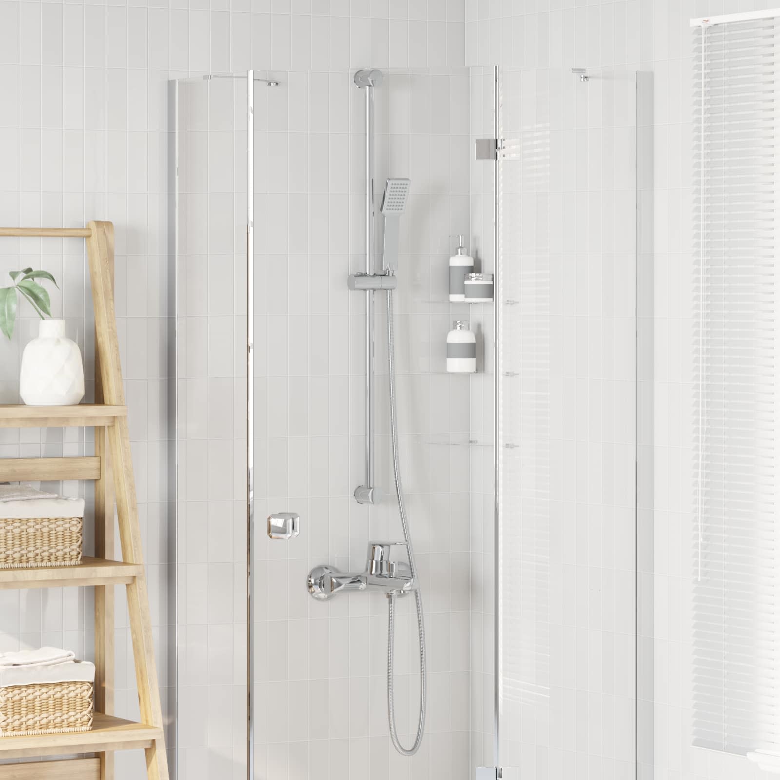 vidaXL Douchesysteem set Chroom 70 cm Roestvrij staal