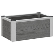 vidaXL Verhoogde plantenbak Grijs 50 x 30 x 22 cm WPC en Aluminium