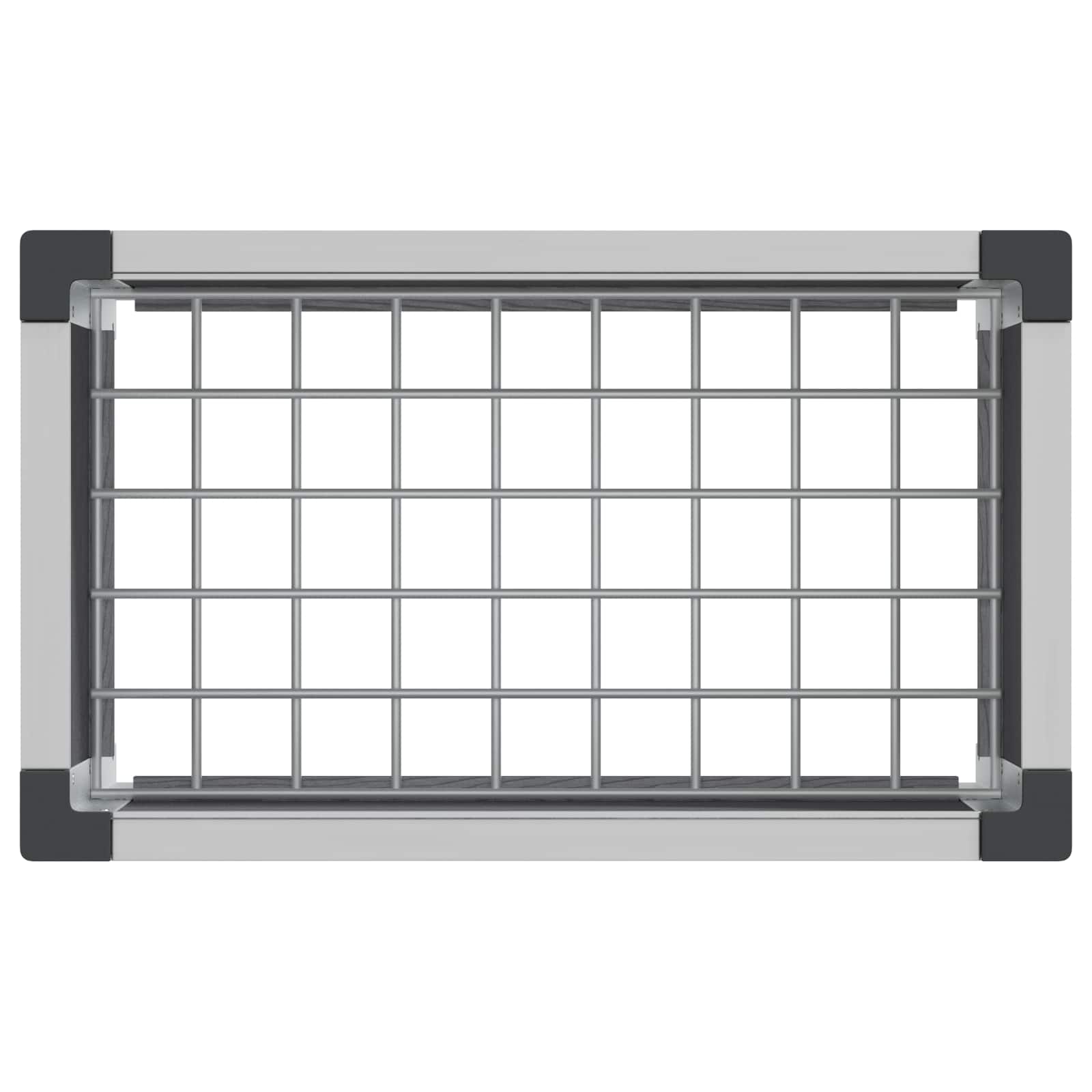 vidaXL Verhoogde plantenbak Grijs 50 x 30 x 22 cm WPC en Aluminium