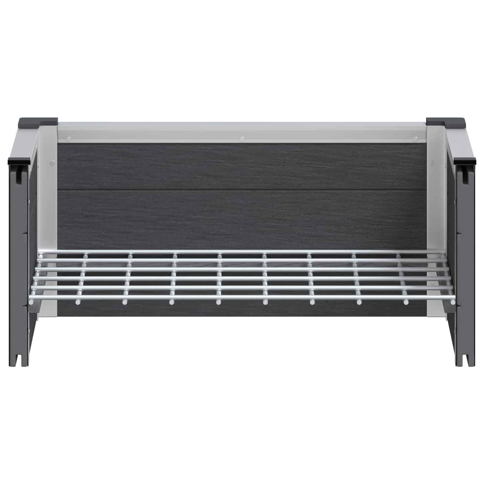 vidaXL Verhoogde plantenbak Grijs 50 x 30 x 22 cm WPC en Aluminium