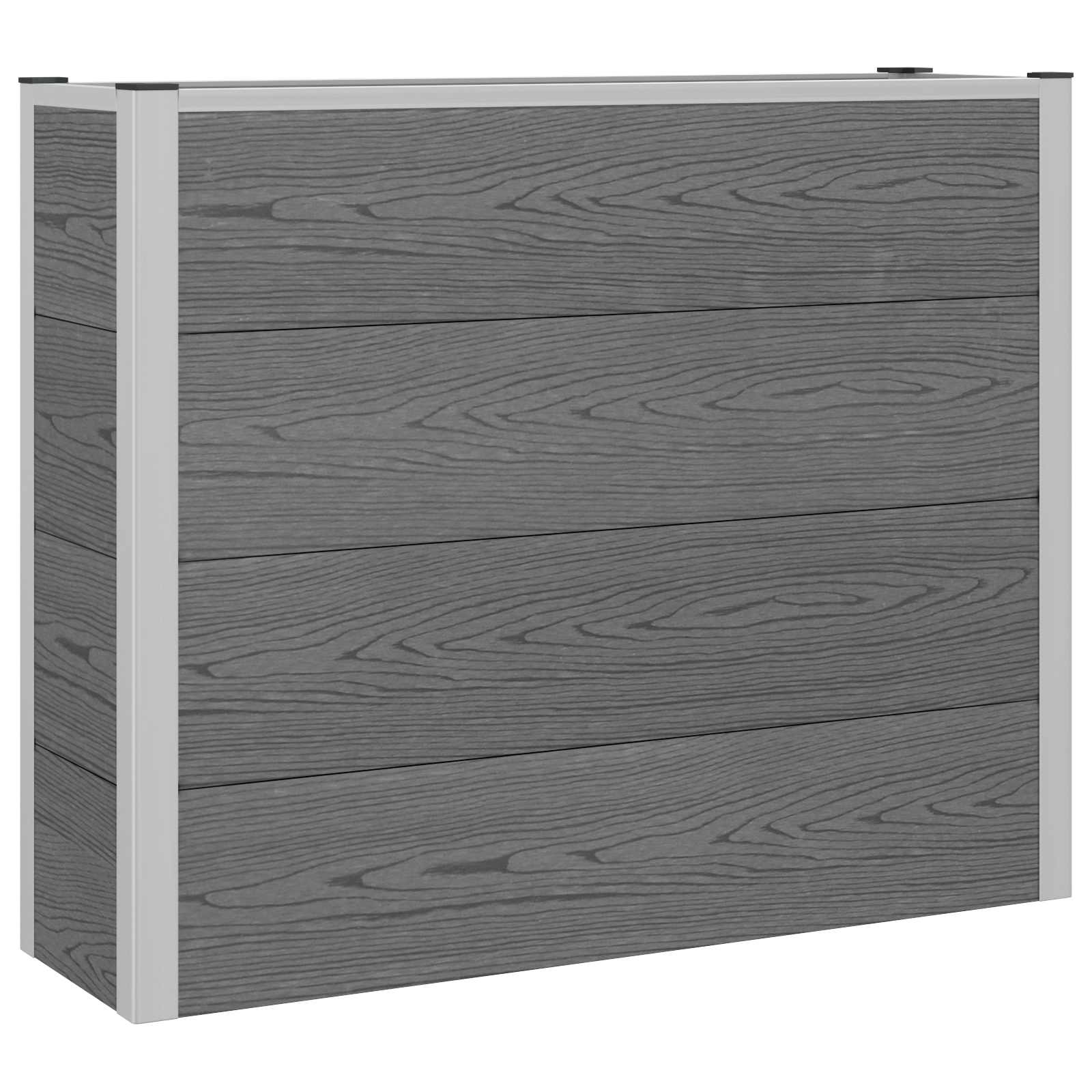 vidaXL Verhoogde plantenbak Grijs 50 x 30 x 22 cm WPC en Aluminium