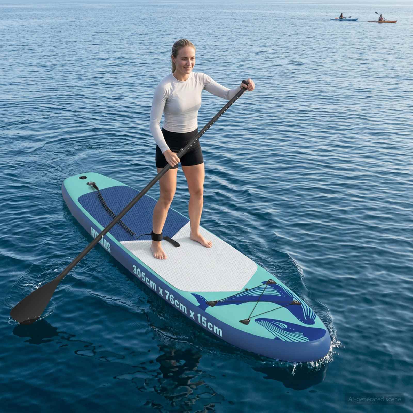 vidaXL Opblaasbare Stand Up Paddle Board HYDROS 305 x 76 x 15 cm voor