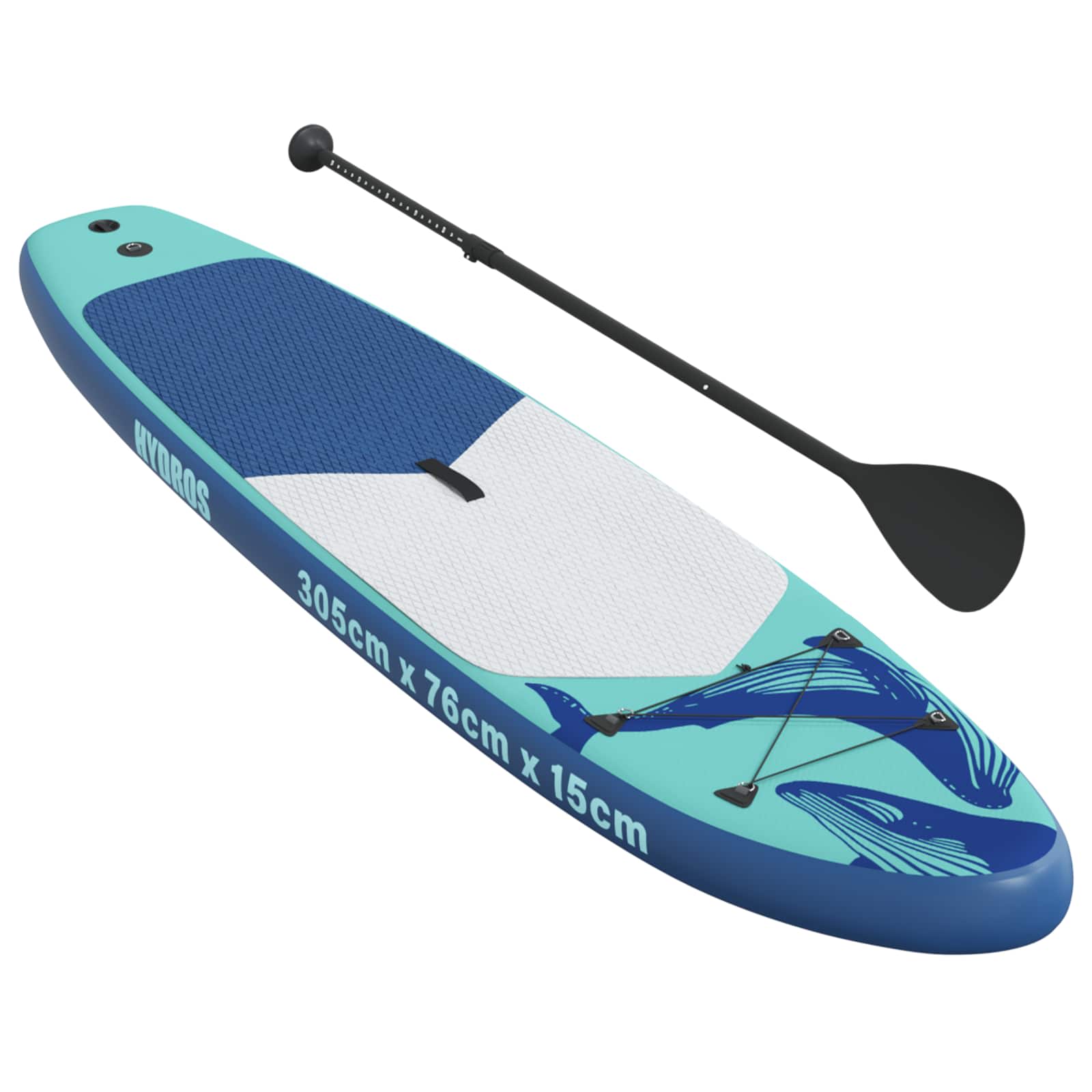 vidaXL Opblaasbare Stand Up Paddle Board HYDROS 305 x 76 x 15 cm voor