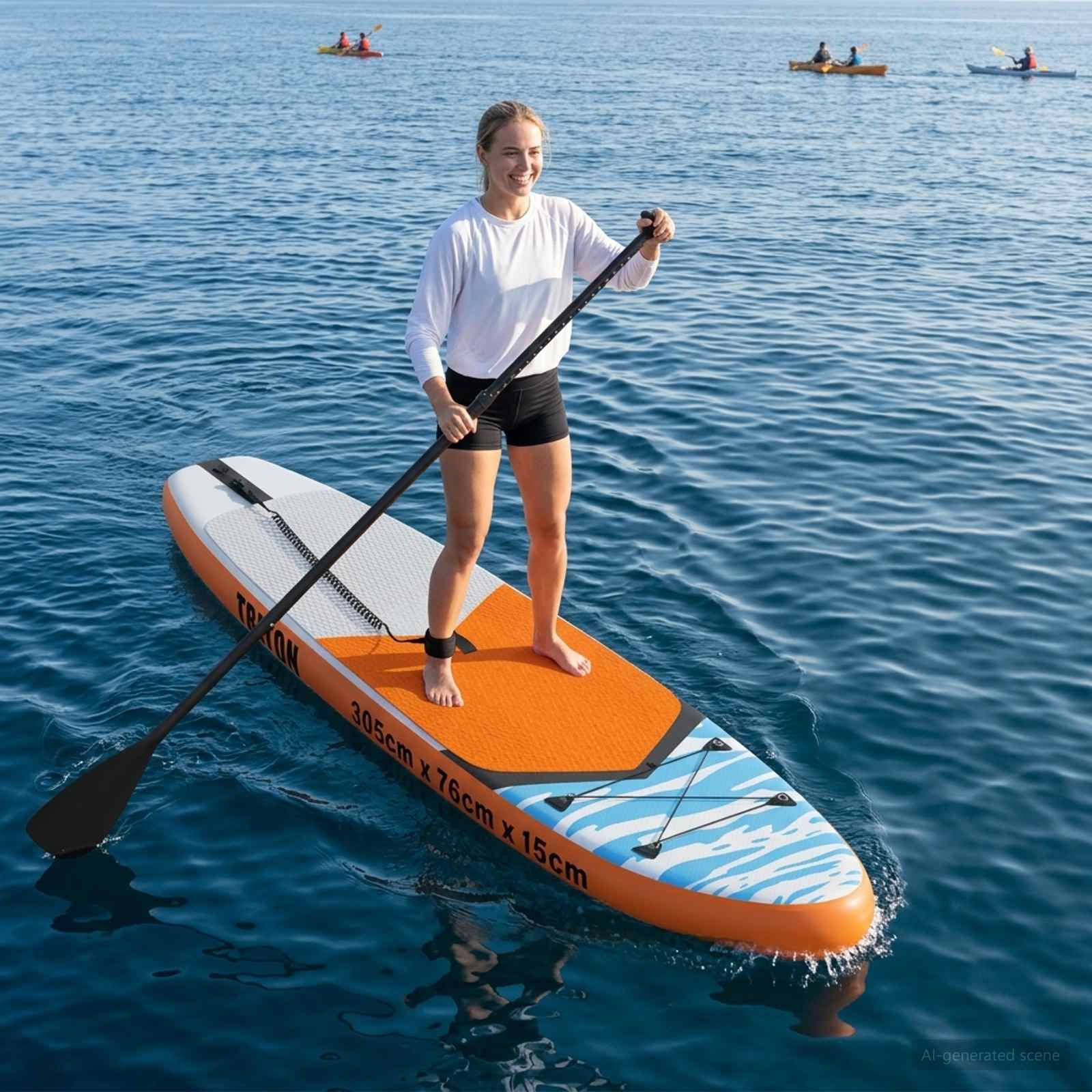 vidaXL Opblaasbare Stand Up Paddle Board HYDROS 305 x 76 x 15 cm voor