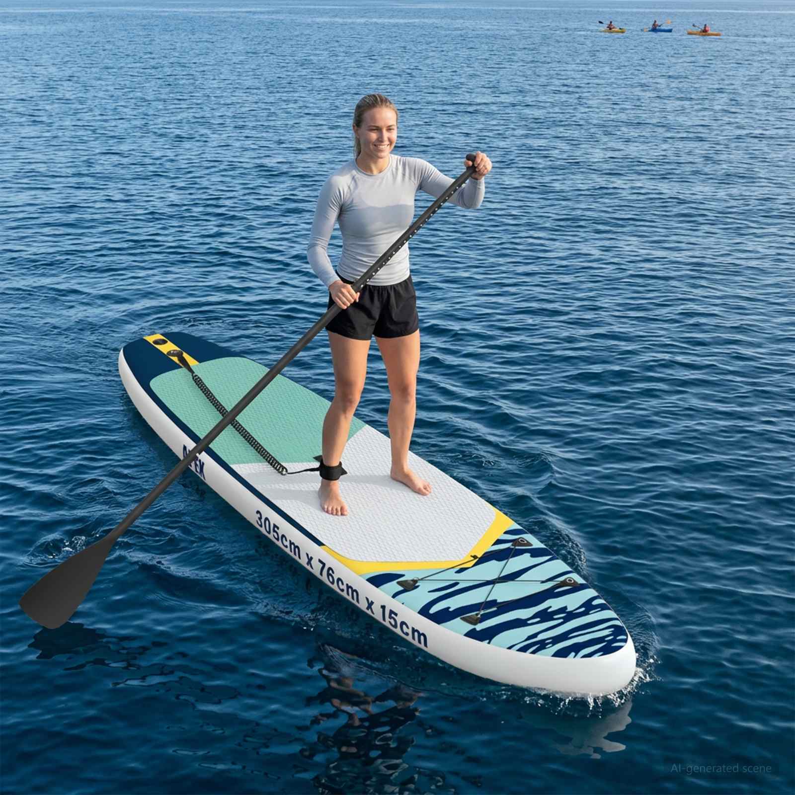 vidaXL Opblaasbare Stand Up Paddle Board HYDROS 305 x 76 x 15 cm voor