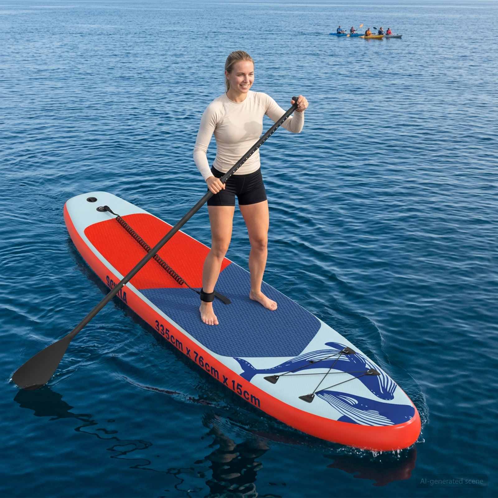 vidaXL Opblaasbare Stand Up Paddle Board HYDROS 305 x 76 x 15 cm voor