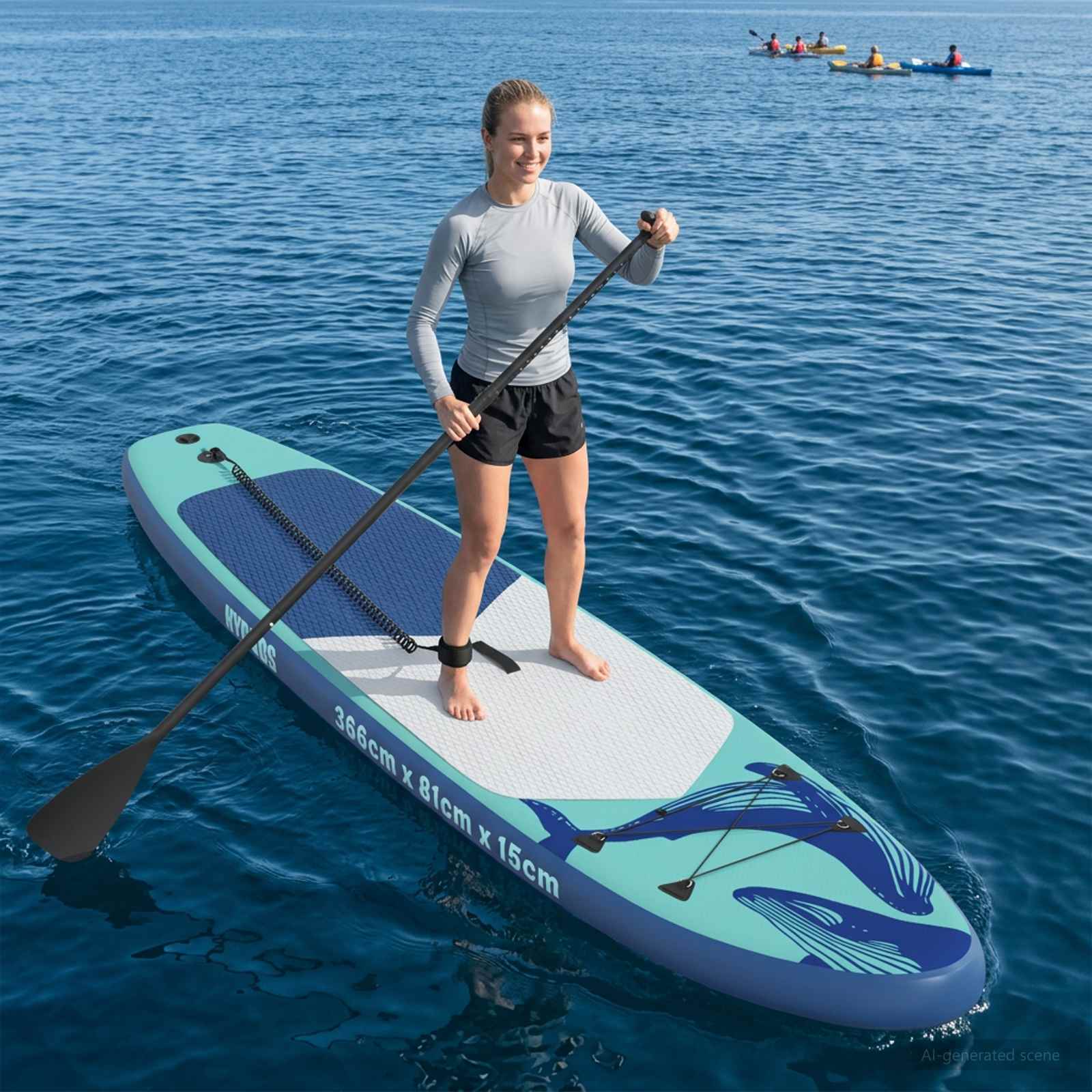 vidaXL Opblaasbare Stand Up Paddle Board HYDROS 305 x 76 x 15 cm voor