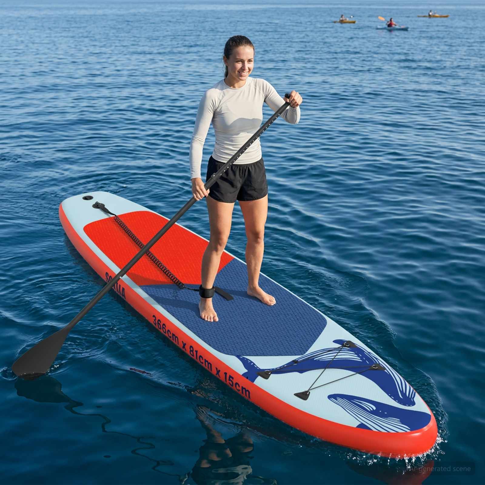 vidaXL Opblaasbare Stand Up Paddle Board HYDROS 305 x 76 x 15 cm voor