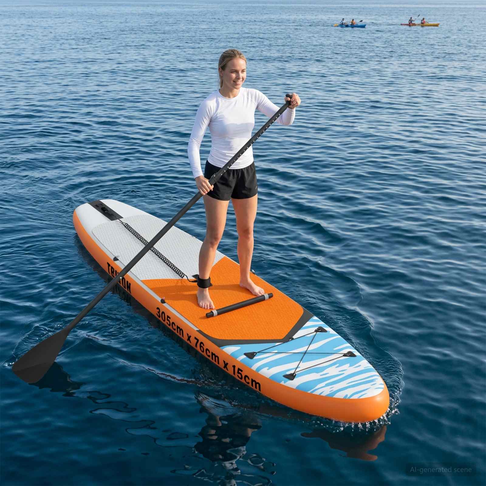 vidaXL SUP Board met zitplaats 2-in-1 POSEIDON 305 x 76 x 15 cm Groen