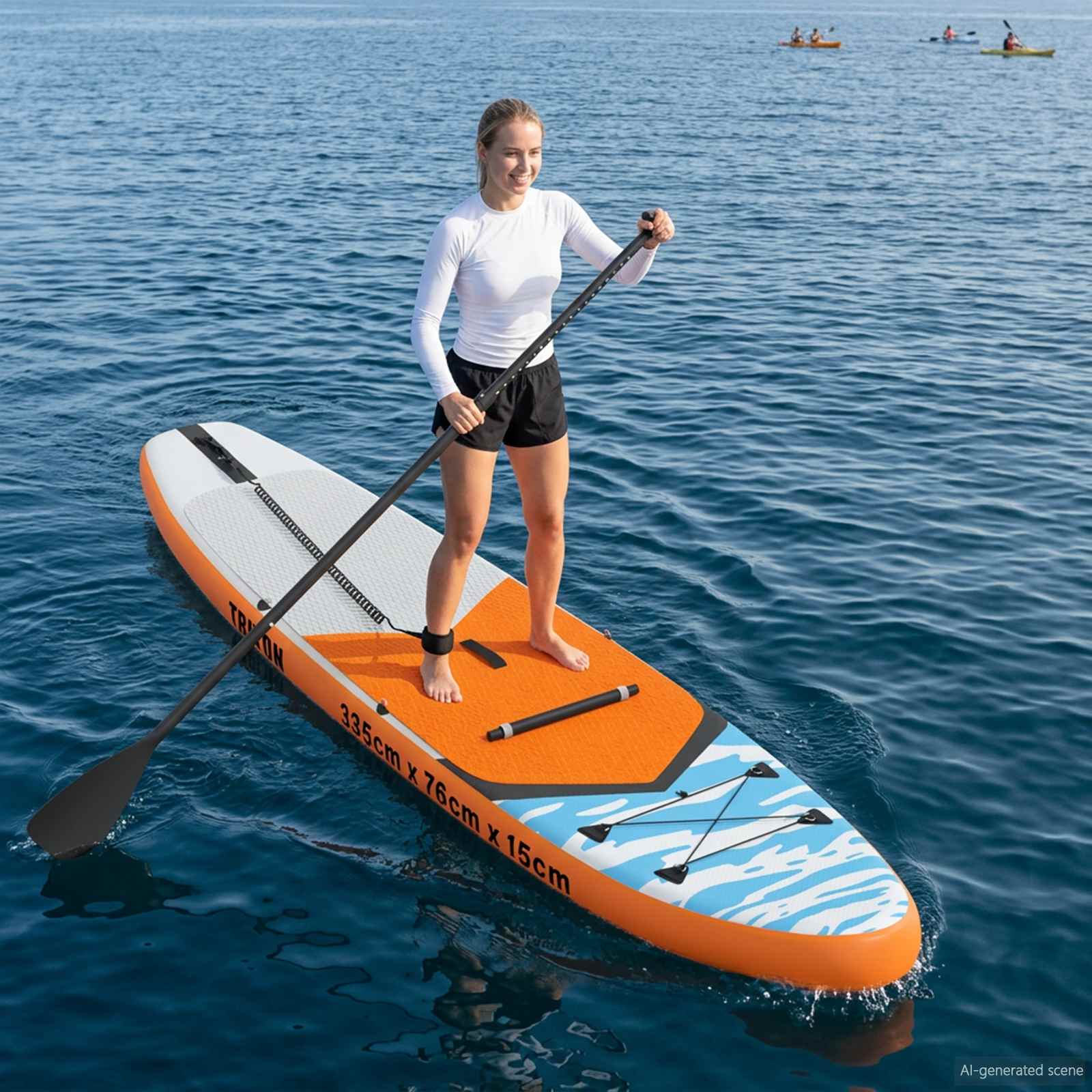 vidaXL SUP Board met zitplaats 2-in-1 POSEIDON 305 x 76 x 15 cm Groen