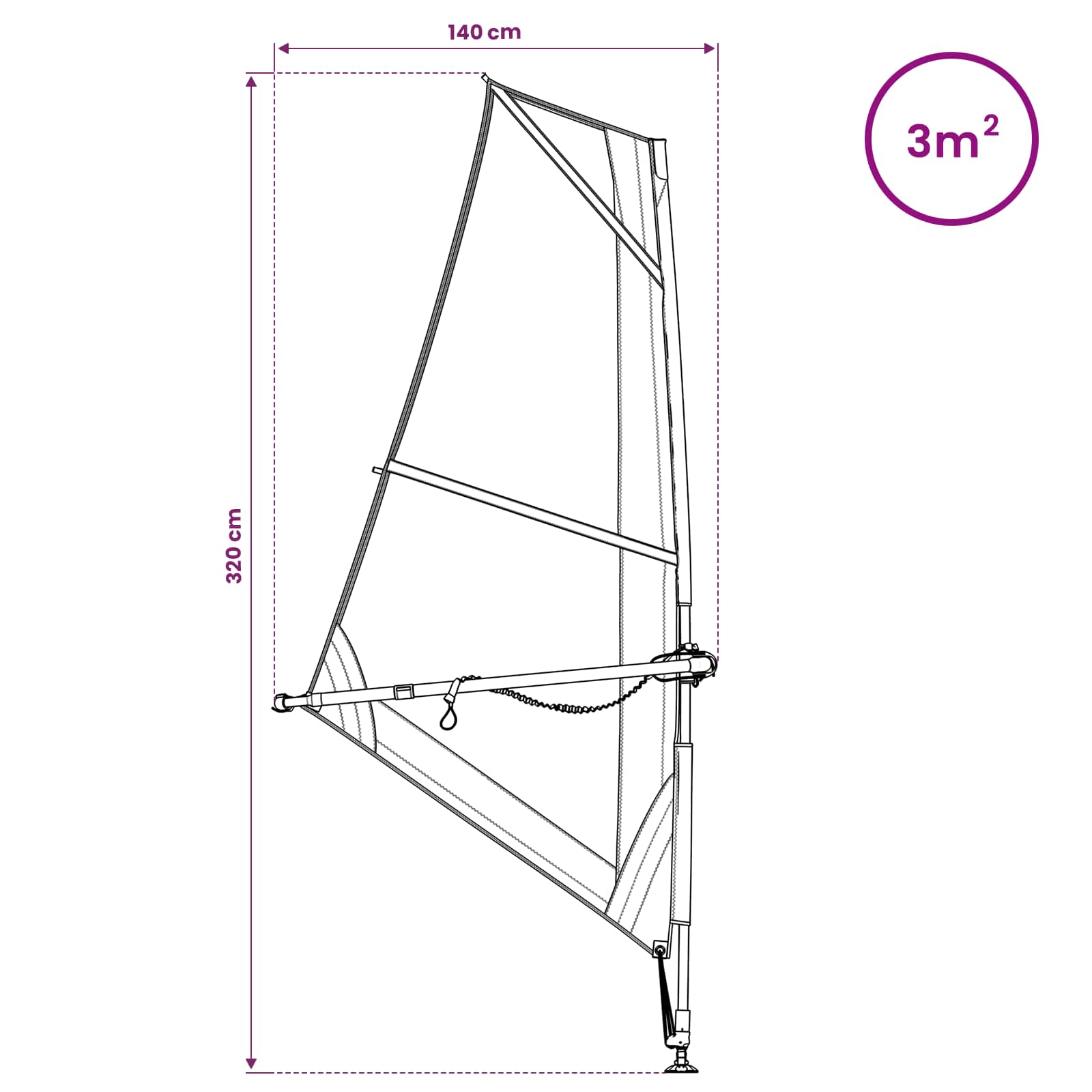 vidaXL Opblaasbaar SUP Board met Zeil HYDROS 330 x 76 x 15 cm voor
