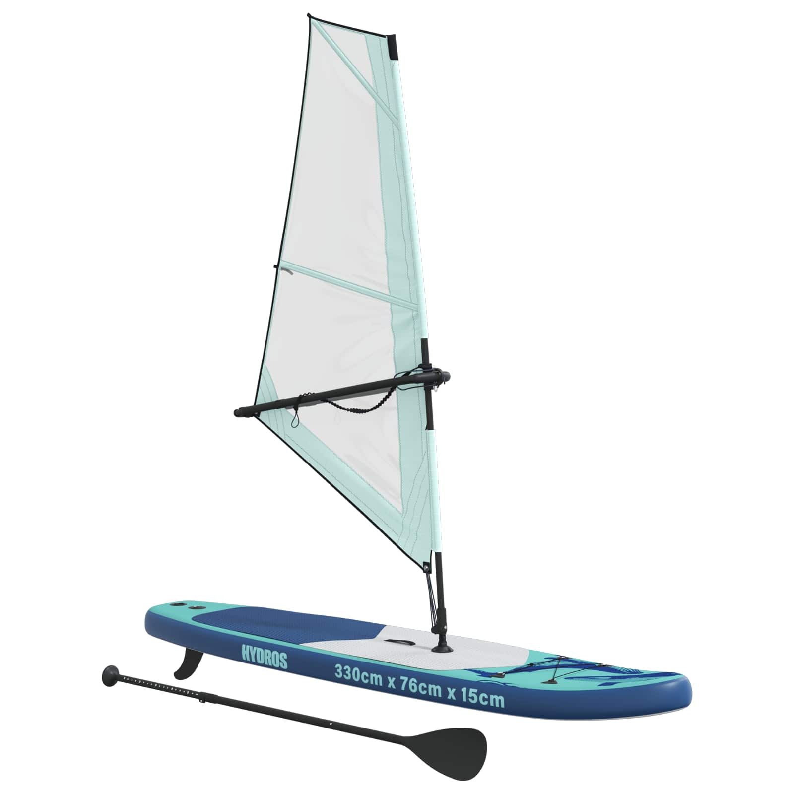vidaXL Opblaasbaar SUP Board met Zeil HYDROS 330 x 76 x 15 cm voor