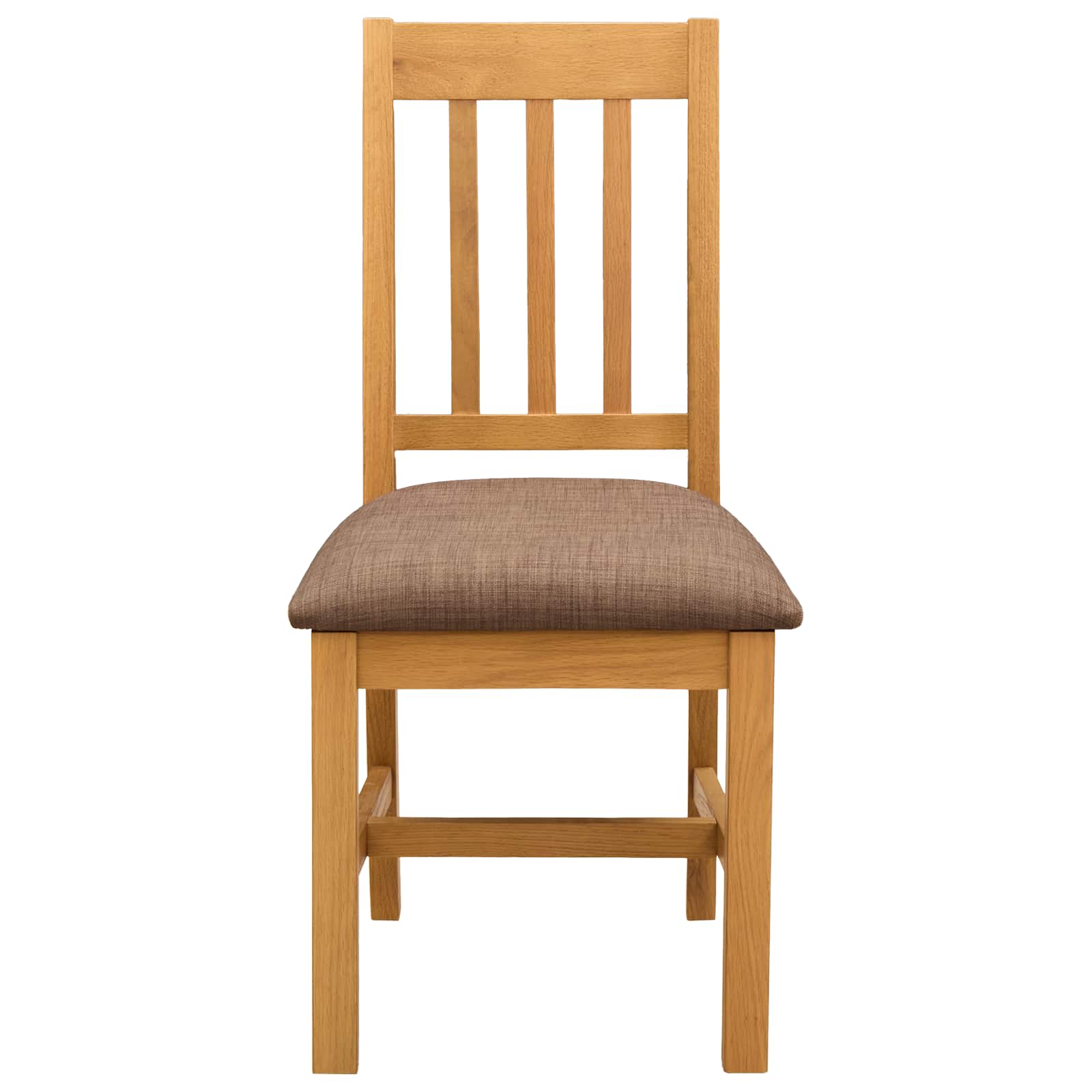 vidaXL Eetkamerstoel VENLO 2 pcs Massief Eikenhout Natuurlijk en Grijs