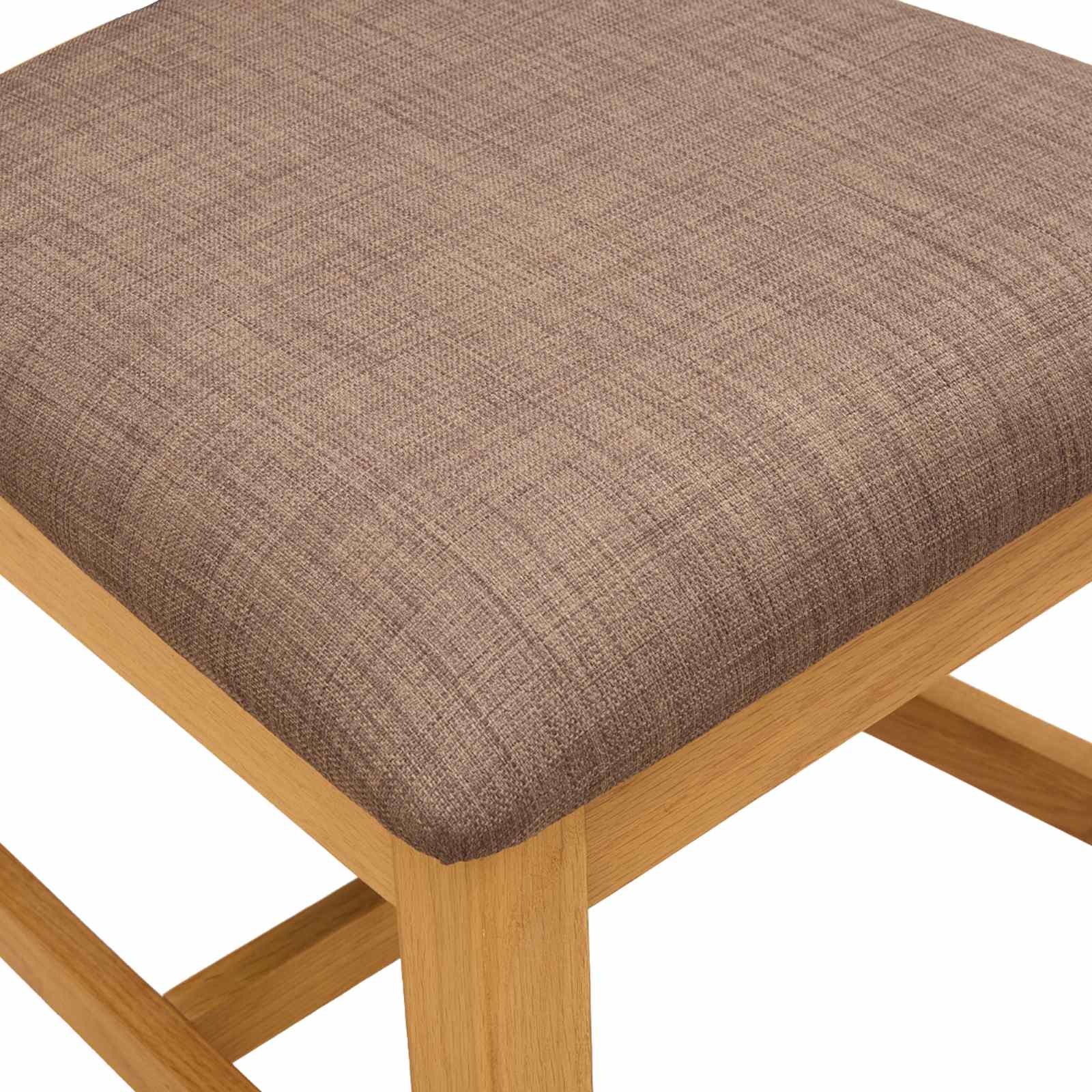 vidaXL Eetkamerstoel VENLO 2 pcs Massief Eikenhout Natuurlijk en Grijs