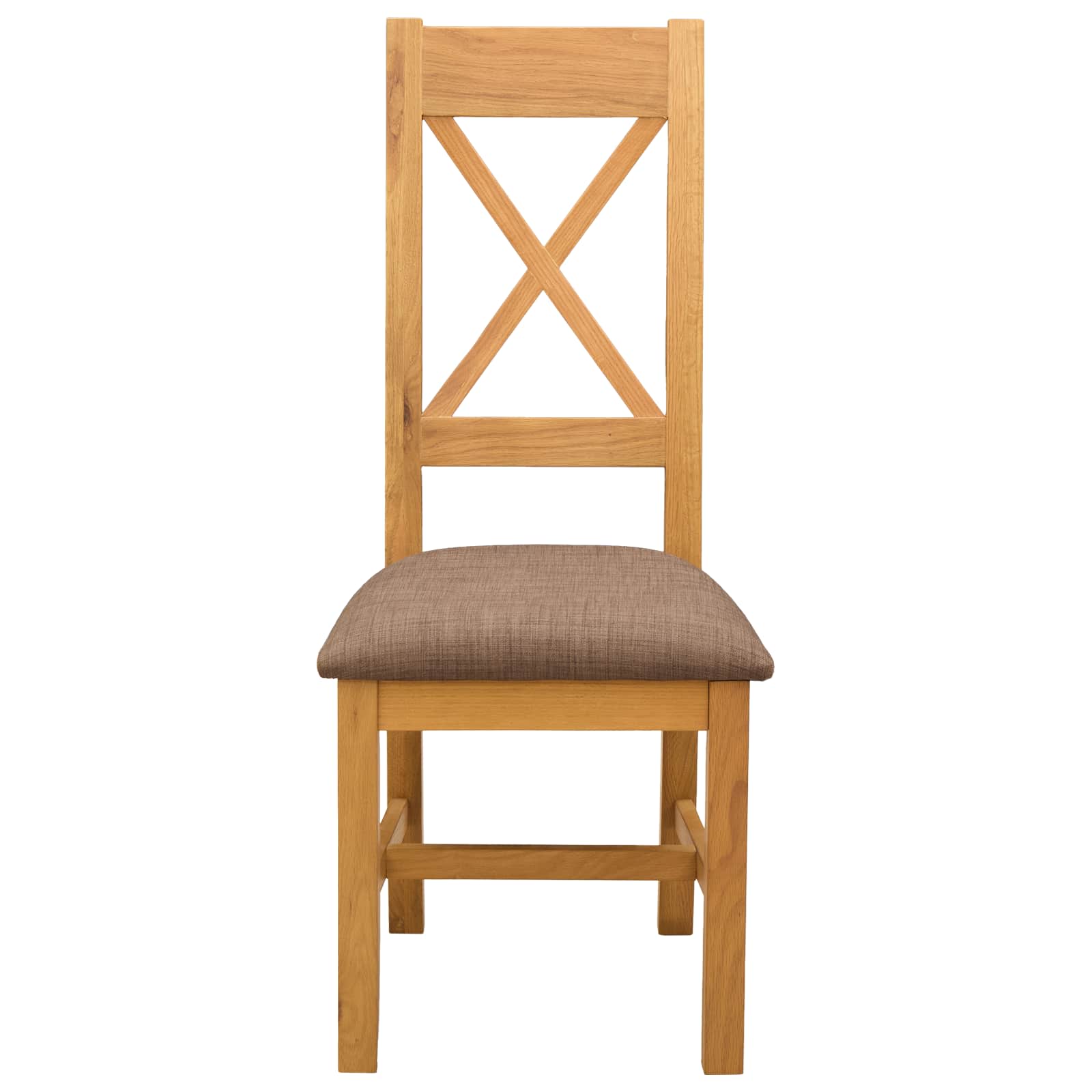 vidaXL Eetkamerstoel 2 pcs Massief Eikenhout Grijs 45 x 54 x 105 cm