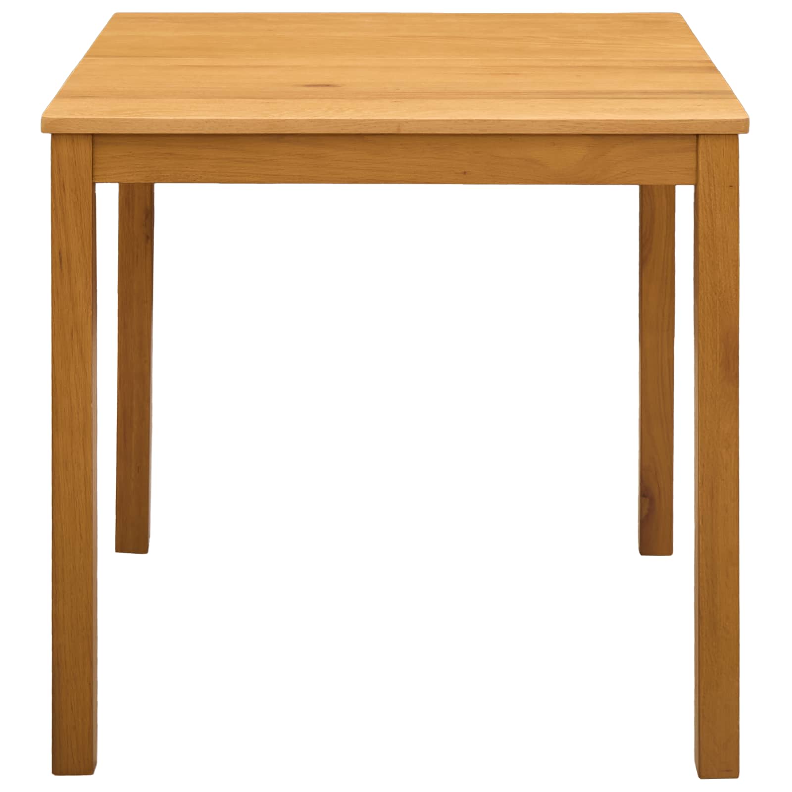 vidaXL Eettafel 75 x 75 x 75,5 cm Massief Eikenhout Naturel Vierkant